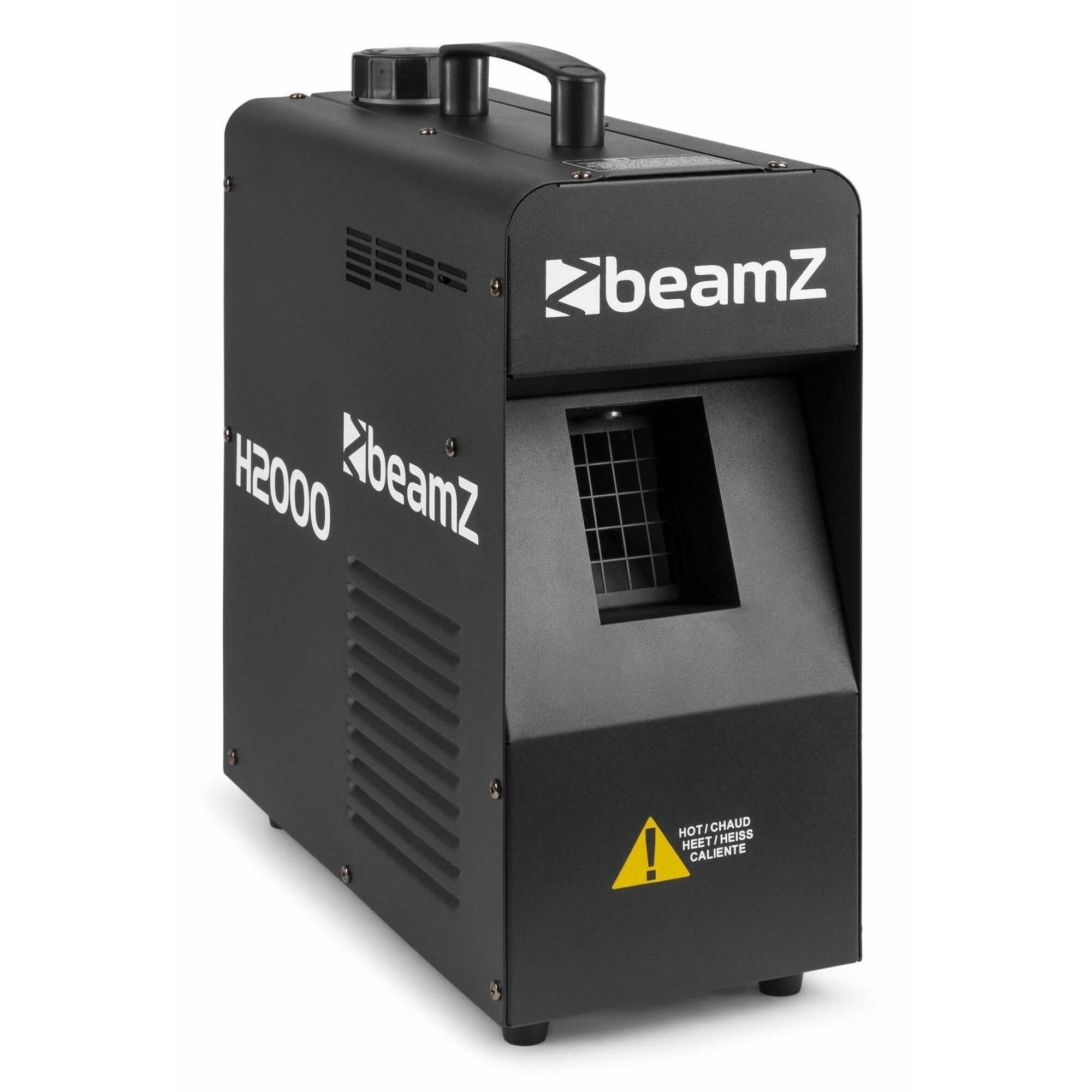 BeamZ H2000 Nebelmaschine, Hazer 1700 Watt mit DMX, Fazer, Smoke, Fog Machine, professionelle Dunst Maschine für Bühnen, Discotheken oder Großveranstaltungen, schwarz