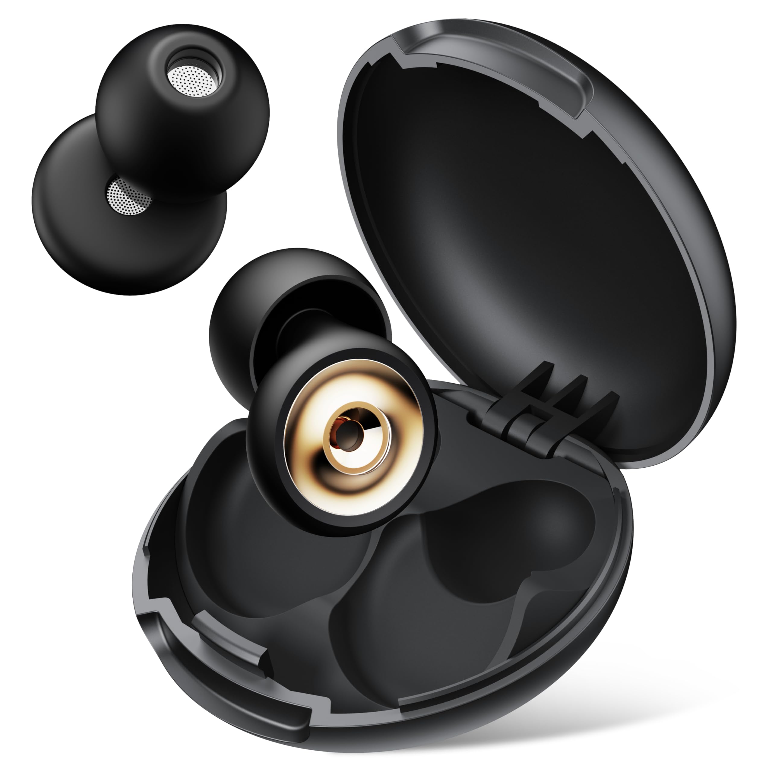 Tappi Orecchie Dormire, 50 dB Tappi per Orecchie Antirumore, Design Ergonomico Earplugs Gel Morbido, Lavabile e riutilizzabile 4 Paia Tappi Intercambiabili, per Chi Dorme di Lato per Viaggi Studio