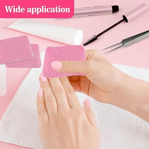Miniatura 6 de 1200 toallitas de uñas sin pelusas, toallitas quitaesmalte de uñas de acetona rosa, toallitas sin pelusas, toallitas de gel para uñas, sin pelusa,