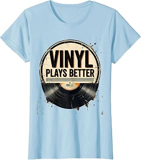 Vinyl Plays Better Distressed Retro Vinyl Record Collector T-Shirt