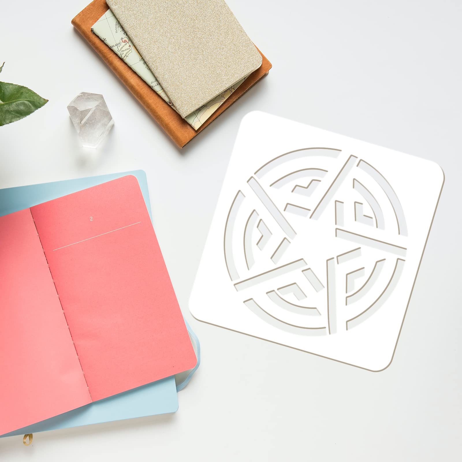 FINGERINSPIRE 5 pc Celtic Stencil 15x15cm Reusable Viking Celtic Knot Stencil for Painting on Wall Furniture, Wood and Paper - Image 3