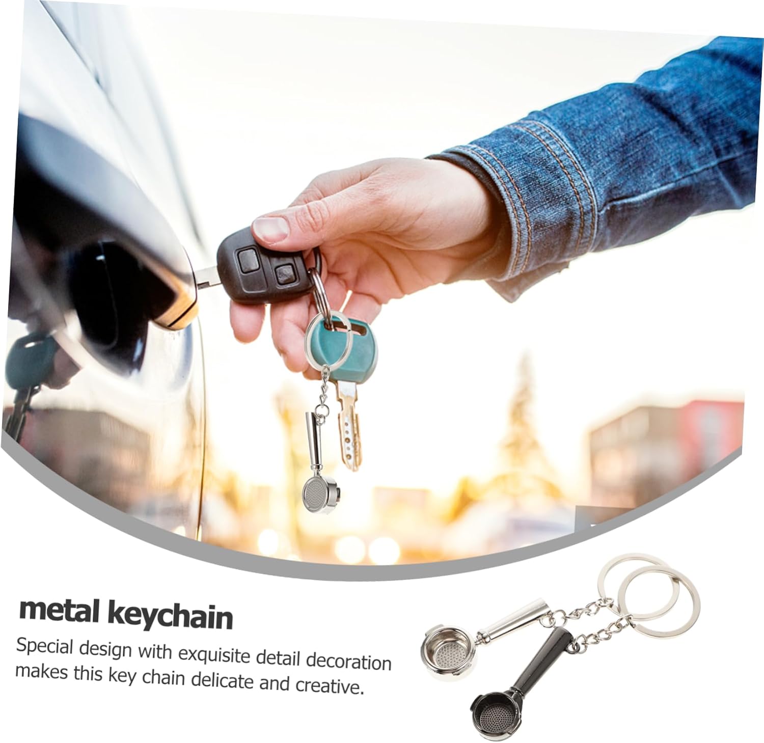 Holibanna Unique Coffee Theme Keychains 2pcs Zinc Alloy Carabiner Keychains Stylish Bag Pendant for Graduates 7 71qM lbwGJL. AC SL1500