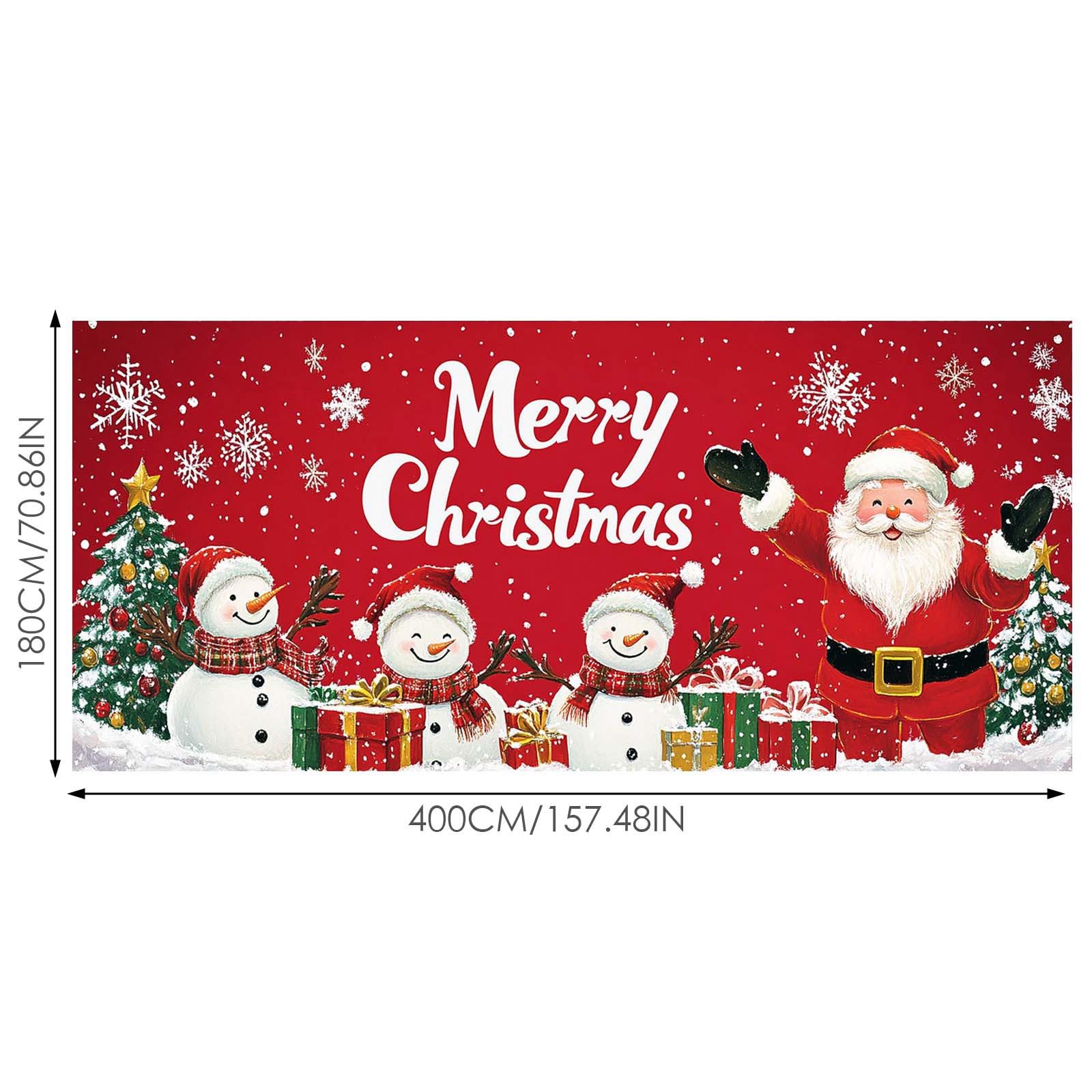 Banner de bienvenida de Navidad para puerta de garaje, gran cubierta de puerta colgante, decoración de fondo de pared de garaje de Navidad, decoración de vacaciones al aire libre