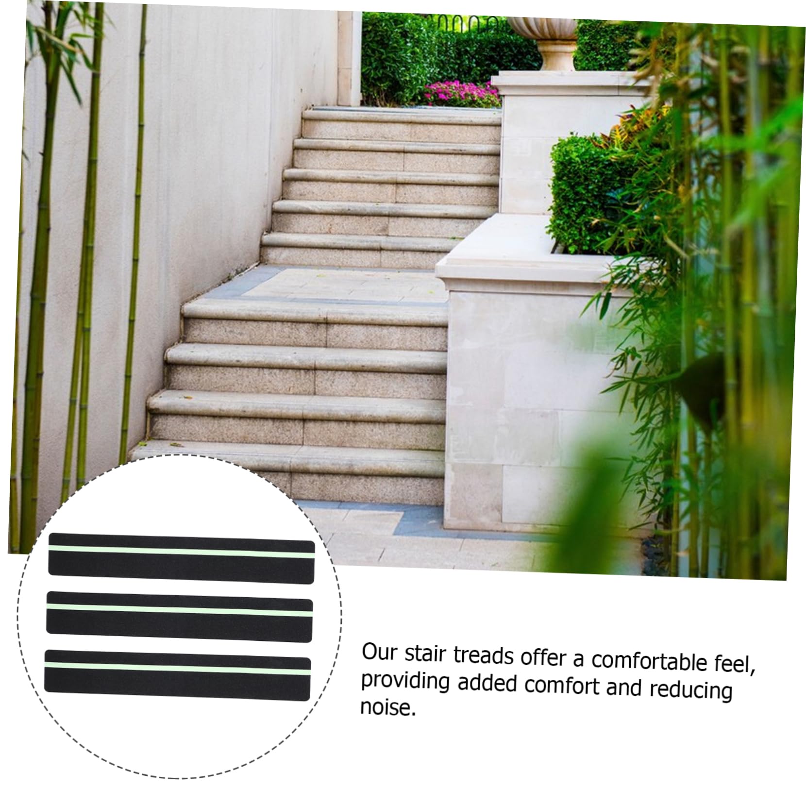 MAGICLULU 12piezas Peldaños De Escalera Antideslizantes De Madera Banda De Para Exteriores Terrazas y Escaleras De Interior Resistente Al