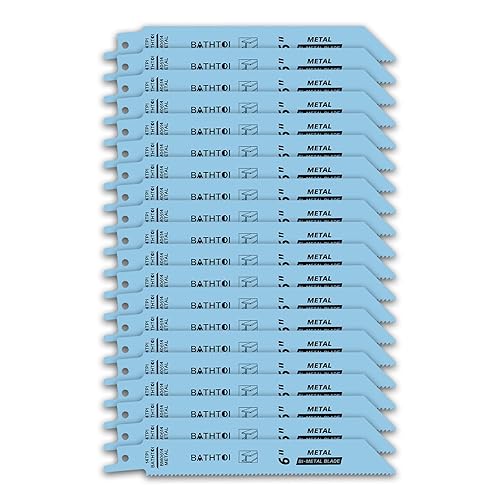 Miniatura 8 de Paquete de 25 hojas de sierra recíproca de 6 pulgadas y 18 Tpi para chapa, tubos de metal, corte de clavos, corte de perfiles, cuchillas Sawzall