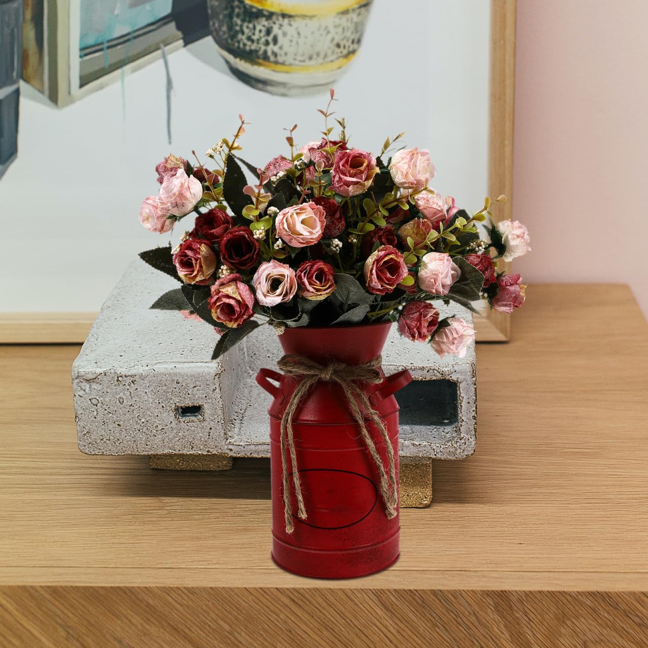 VOSAREA French Style Flower Vase Metal Pitcher - product photo