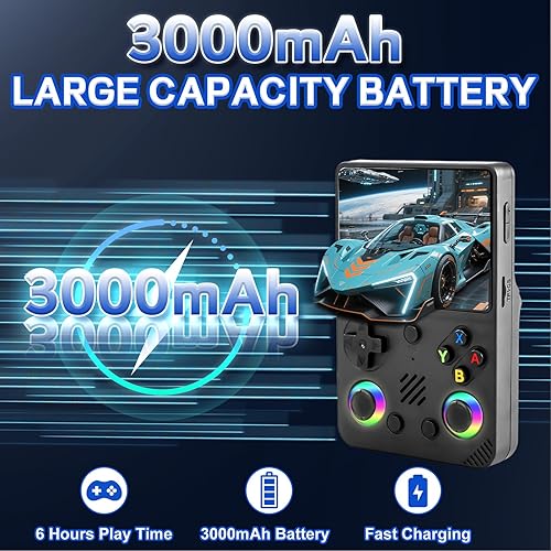 Miniatura 5 de RG36PRO - Consola de videojuegos retro, sistema de código abierto, pantalla IPS de 3.5 pulgadas, tarjeta TF 64G, batería de 3000 mAh, soporta más de