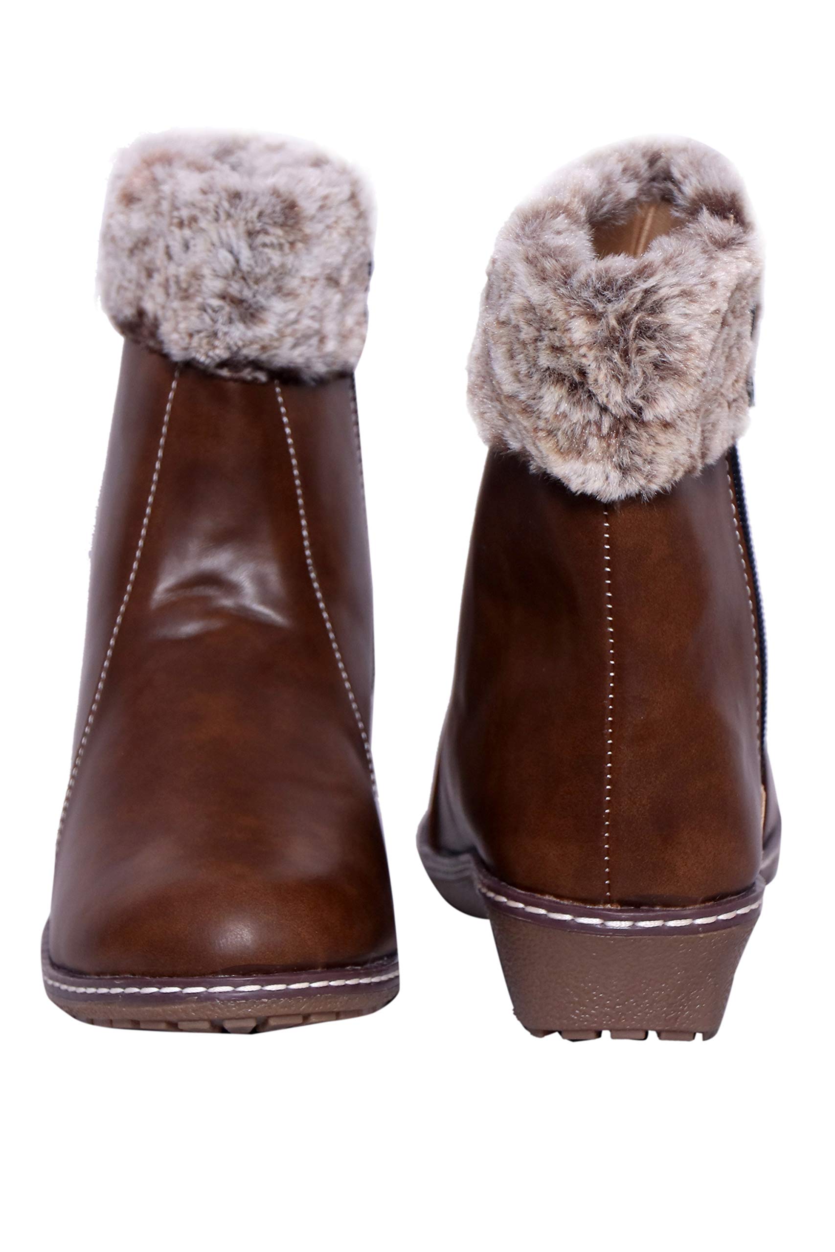 WOMEN'S Brown-1 (968) LEATHER BOOTS (36)