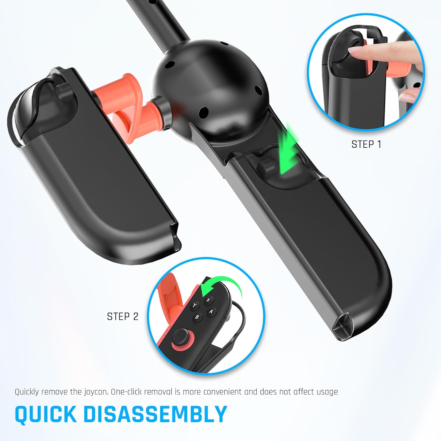 RHOTALL Fishing Rod for Nintendo Switch/OLED/Switch 2,Fishing Games Handle Grip Controller Accessories Kit Compatible with Nintendo Switch joycon Bass Pro Shops: The Strike Championship Edition - Image 5