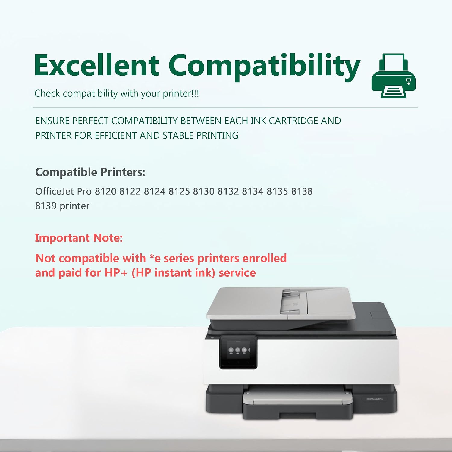 923 Ink Cartridge Replacement for HP Ink 923 Black High Yield Ink Cartridge for OfficeJet Pro 8139 8138 8122 8120 8124 8125 8130 8132 8134 8135 8130 Printer 1-Pack