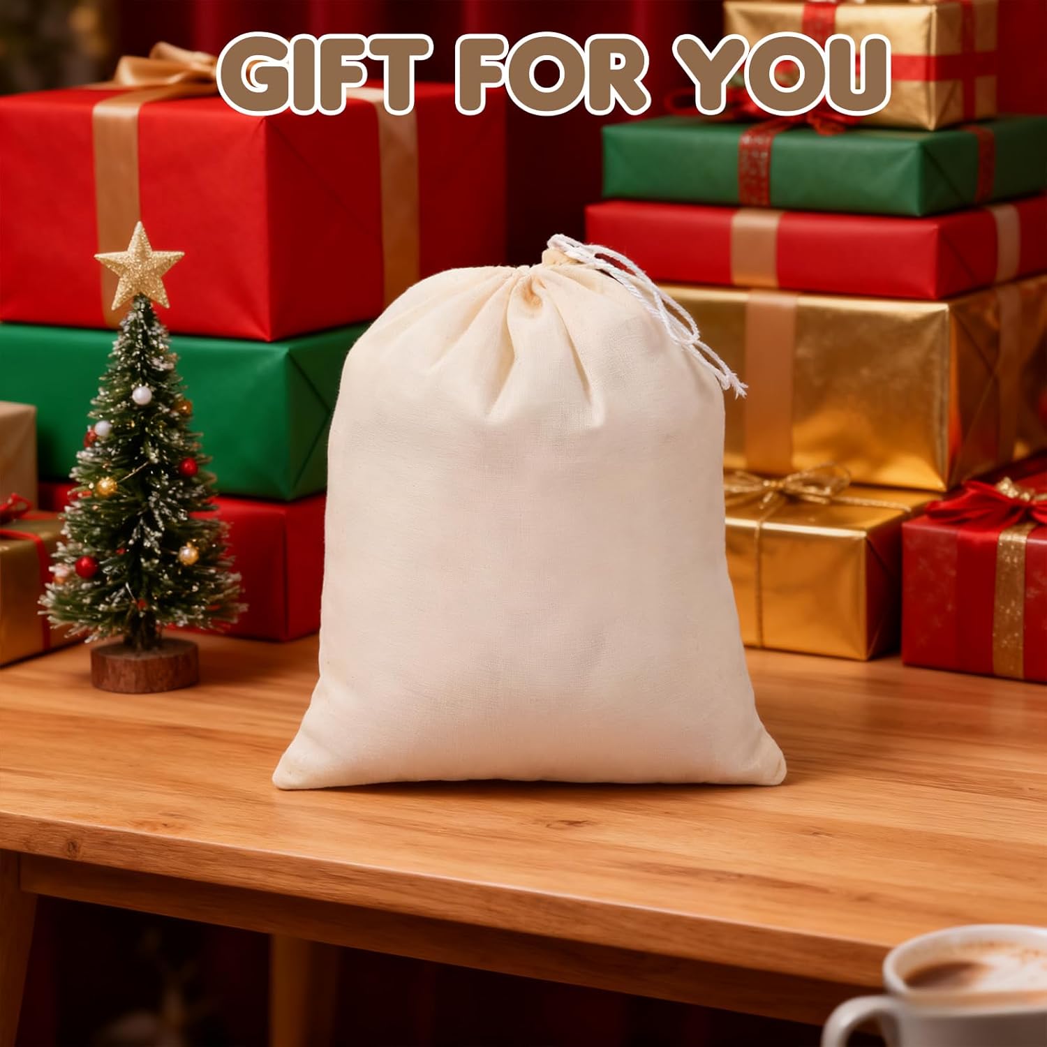 SHENLIU 100 Pieces Drawstring Cotton Bags Muslin Bags for Storage, 8 x 10 Inches Multipurpose Sachet Pouch for Tea Jewelry Wedding Party Favors Storage Home Supplies - Image 4