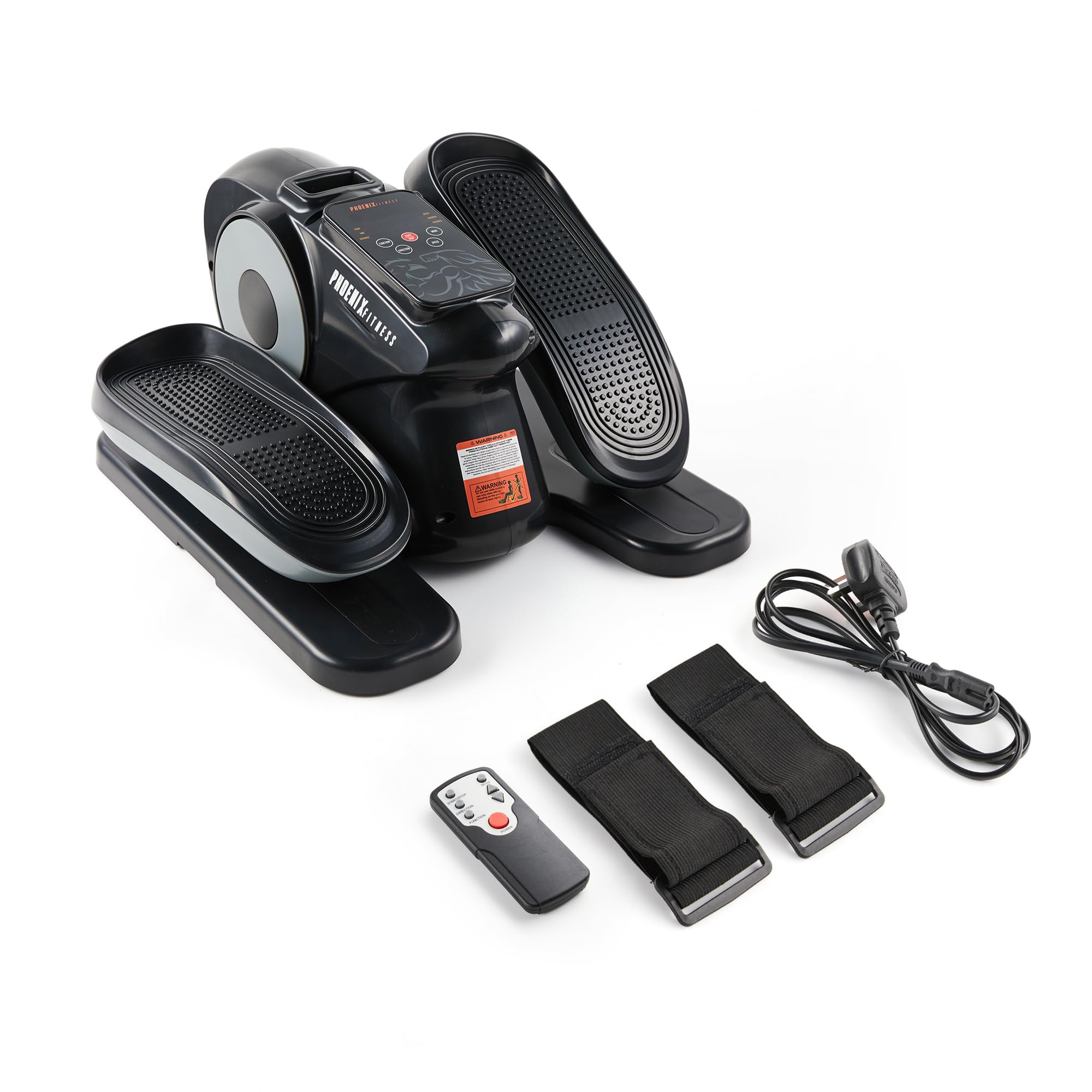 Phoenix Fitness Under Desk Elliptical Machine - Portable Seated Pedal Exerciser for Seniors with 12 Adjustable Speed, LCD Display, Non-Slip Pedals & Remote - Low-Impact Cross Trainer for Home & Office