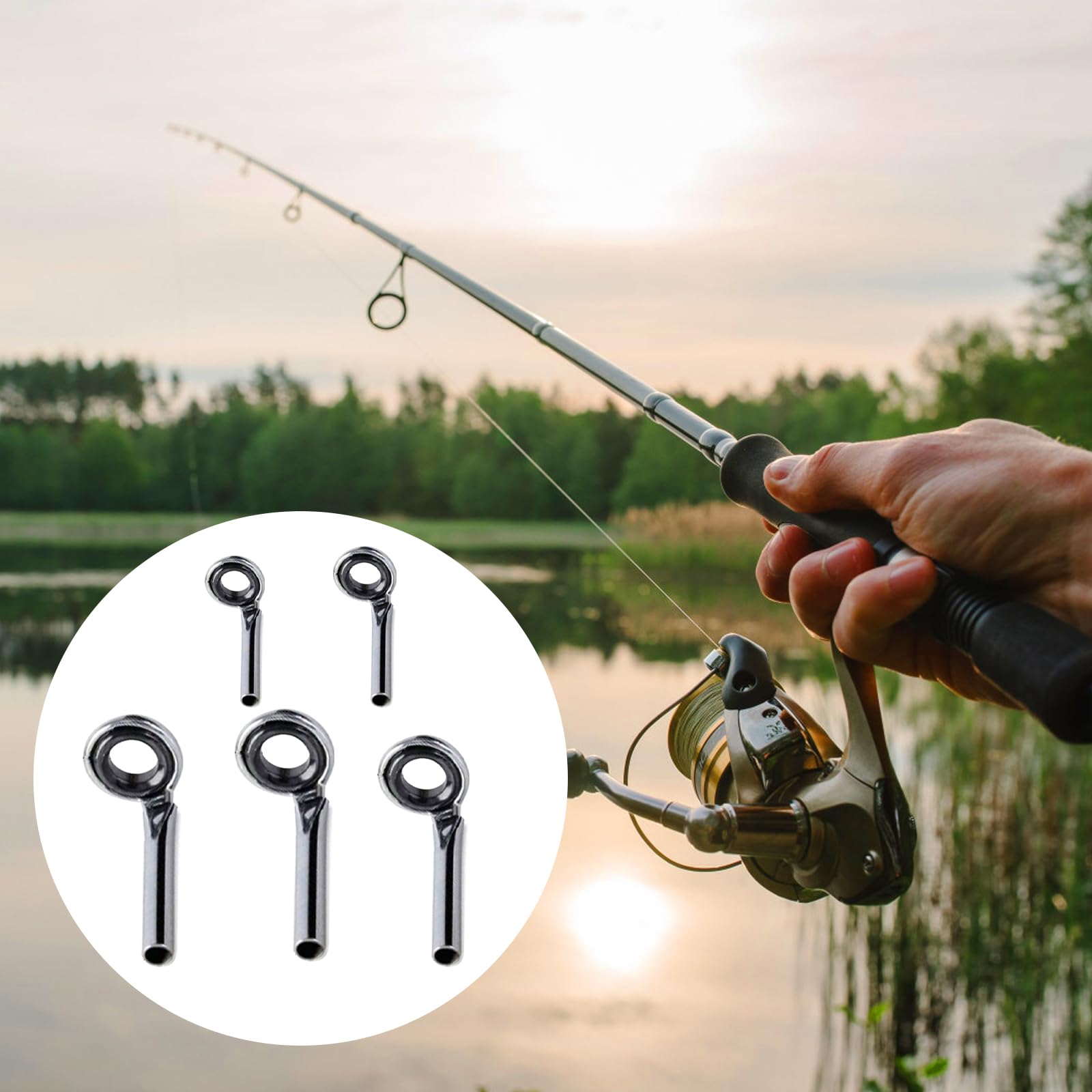 Anello Guida Per Canna Da Pesca – In Ceramica Non Abrasiva, Diametro Interno 1,6mm - 2