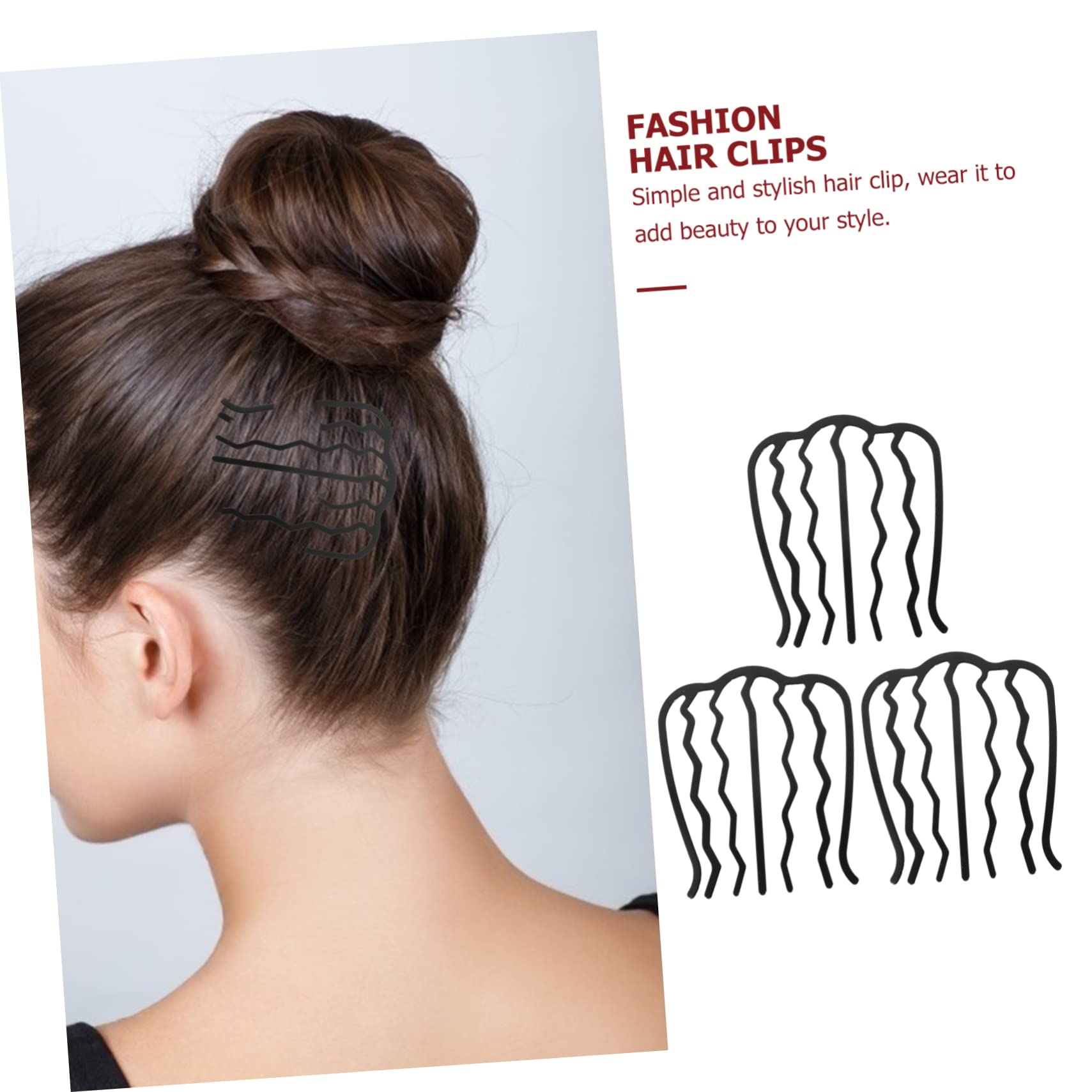 LIFKOME 3Pcs Hair Side Combs with Teeth Stylish Hairpin Clips for Women for Prom Weddings and Beach Events Unique Design for Long and Thick Hair Styling