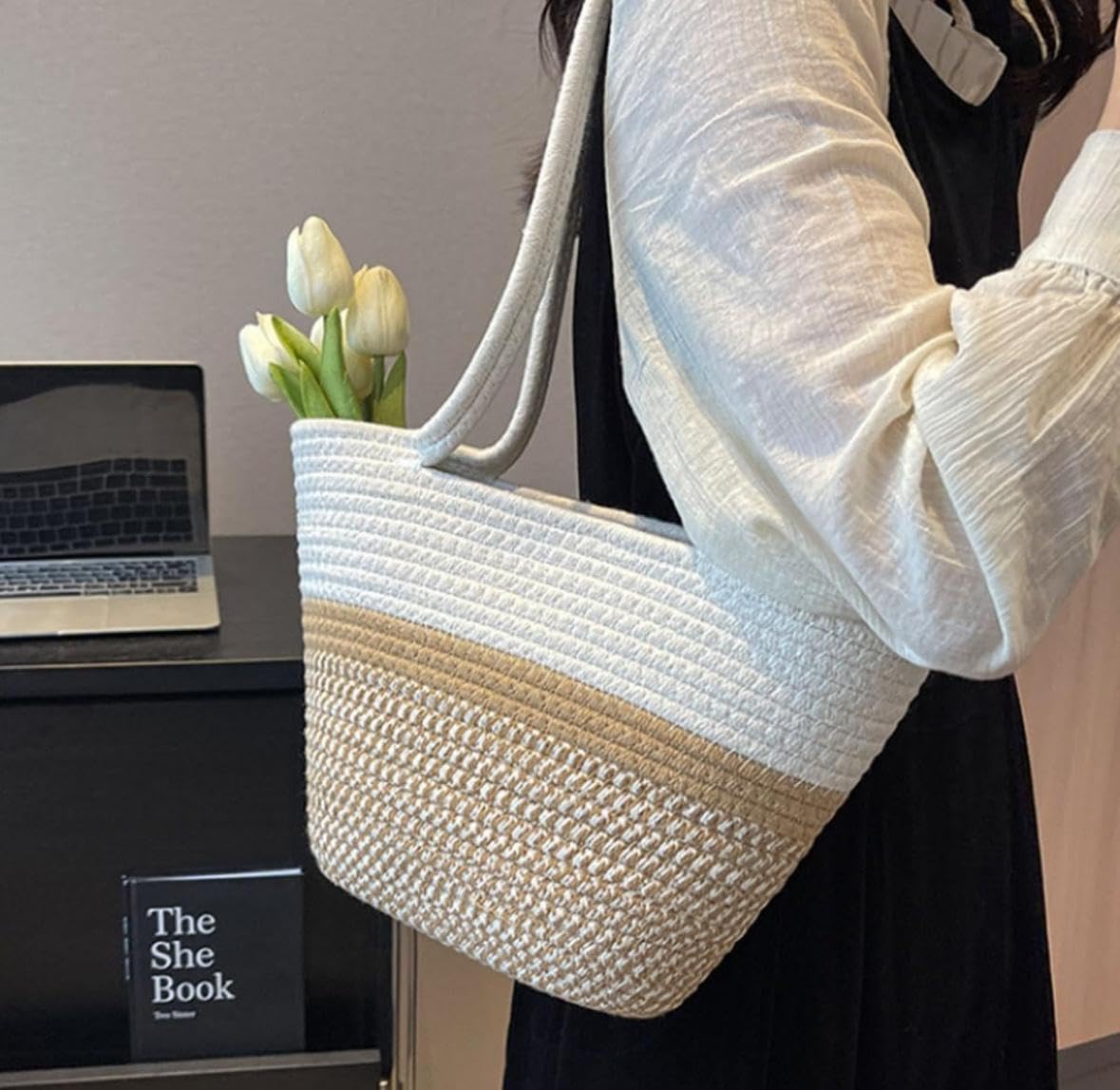 Dyarchy Women Stylish Pure Cotton Boho Fancy Handbags Tote Bag