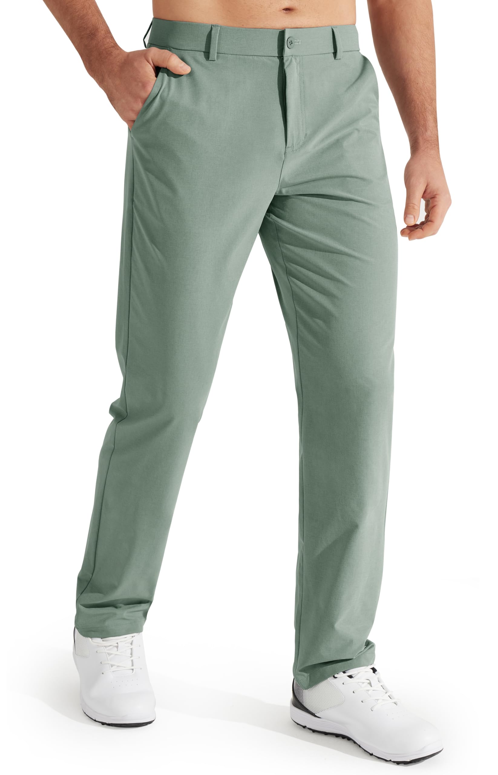 Libin Mens Golf Pants Stretch Work Dress Pants 30"/32"/34" Quick Dry Lightweight Casual Comfy Trousers with Pockets — view 16