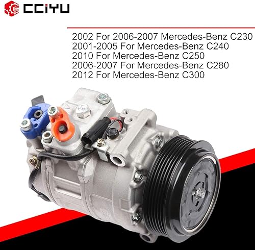 Miniatura 5 de cciyu Compresor de CA y embrague de AC 2006-2007 apto para compresor de embrague de CA Mercedes-Benz C230 CO 11245C