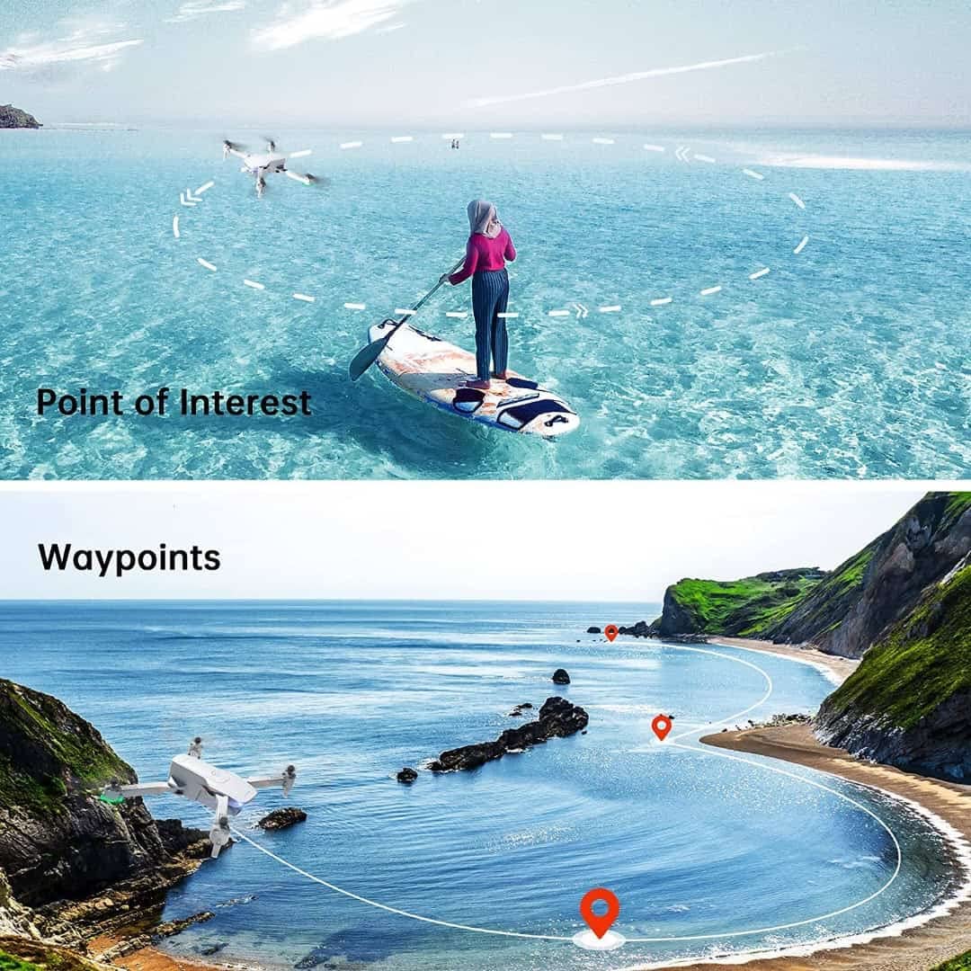 NAVRANGI GPS Drone with 4K Camera for Adults, DR-DG600C RC Quadcopter with Auto Return, Follow Me, Gesture Control, Point of Interest, Waypoints, Headless Mode, 1 Batteries, Compatible with VR Glasses 3