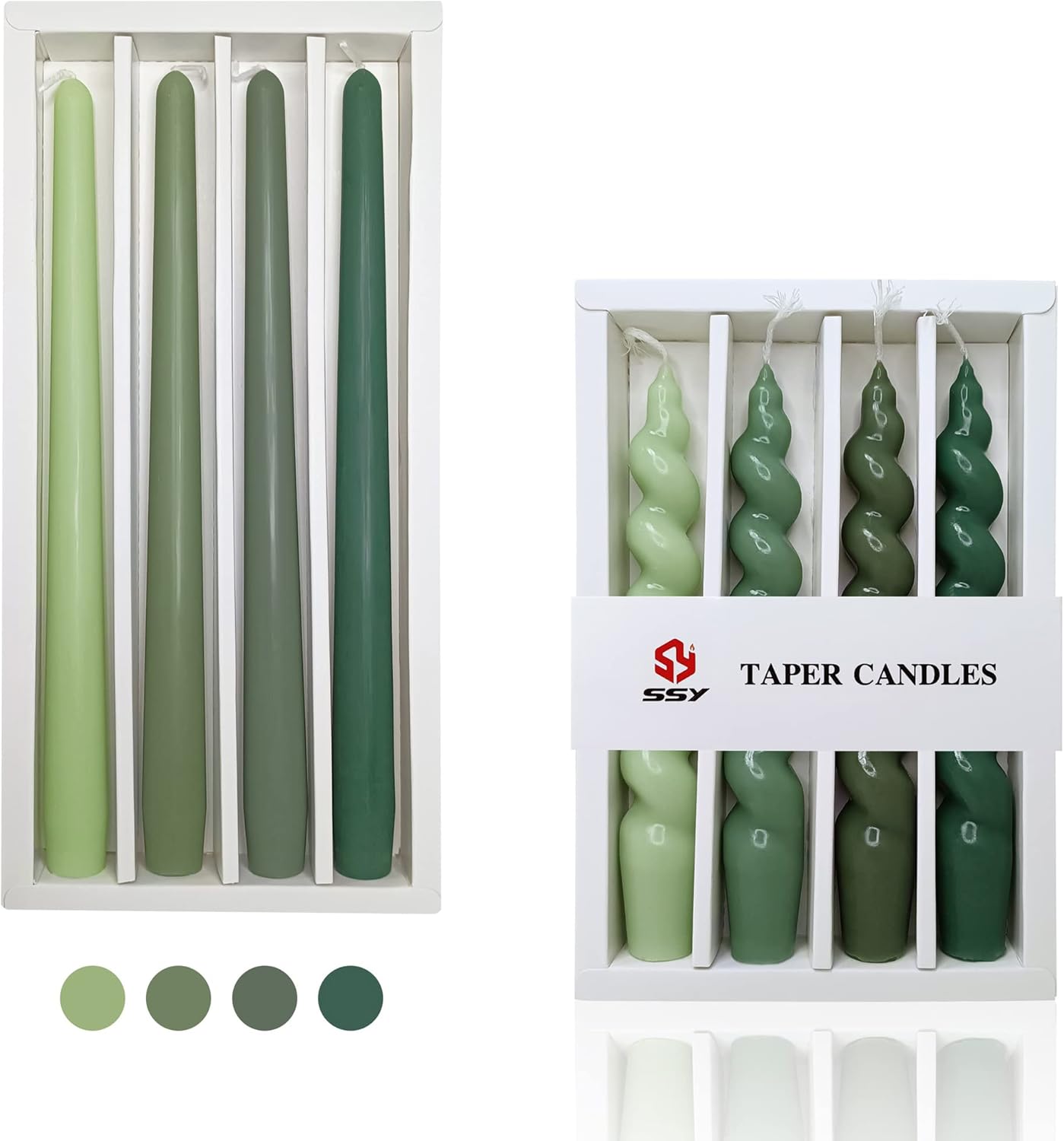 8pcs Gedengni Candles 7.5inch Gradient Candle Stick Unscented Wax Candles 10inch Scented Taper Candles for Home