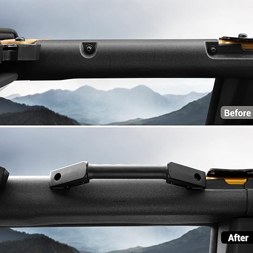 Miniatura 2 de Hoolcar Asas de agarre de barra antivuelco frontal, mango de agarre de metal compatible con Ford Bronco 2021-2022, accesorios interiores, 2 unidades