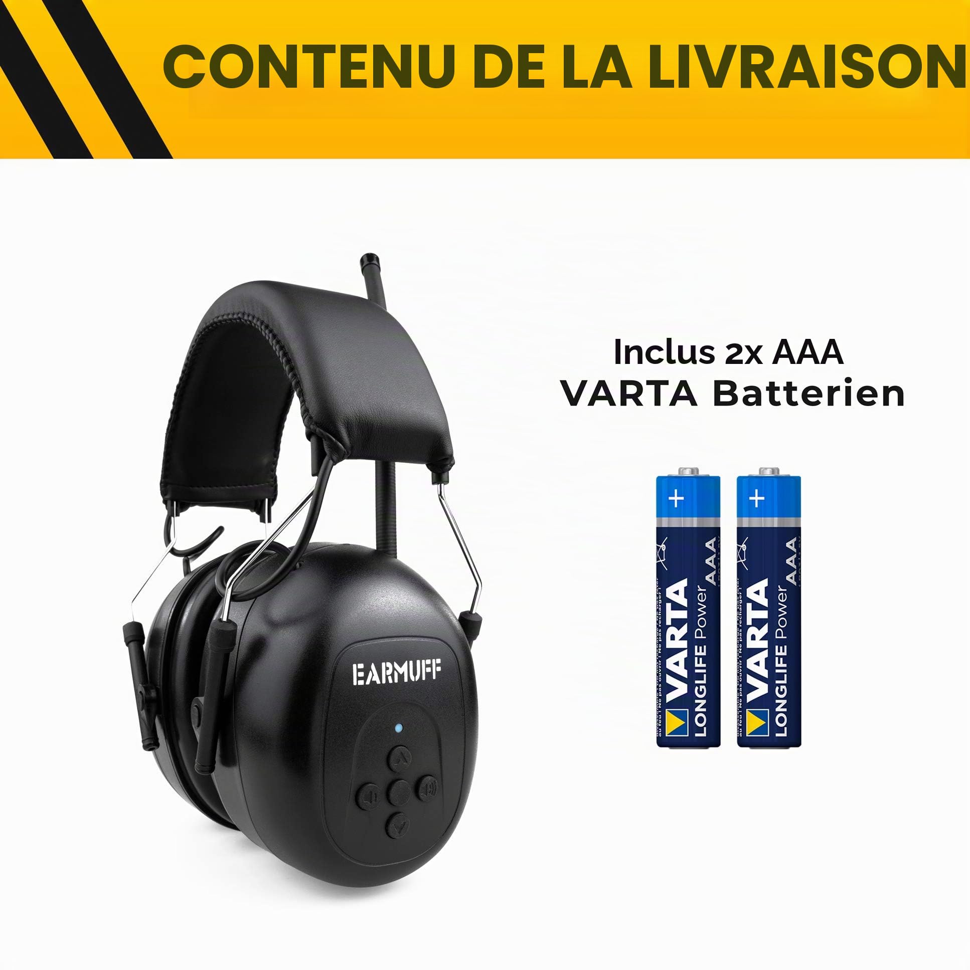 EARMUFF 78218 Protection auditive, Noir, 20x14x9cm Mixte
