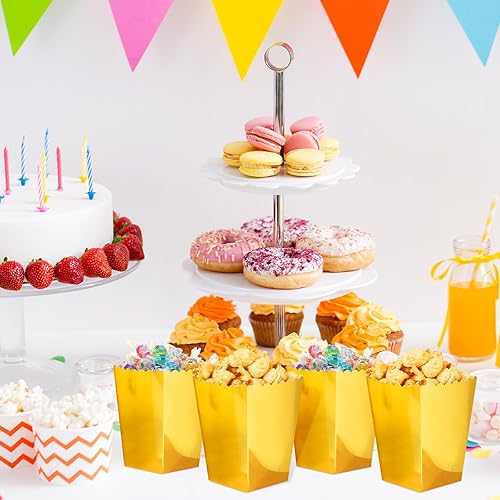 Miniatura 5 de 200 cajas de palomitas de maíz, mini caja de papel para palomitas de maíz, contenedor de cartón para palomitas de maíz para fiestas, bolsas