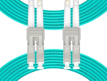 2m6ft OM3 LC to LC Fiber Patch Cable,10GB/40GB Multimode Duplex 50/125m 2.0mm Fiber Optic Cable Length Option 0.5M1.6ft-100M328ft
