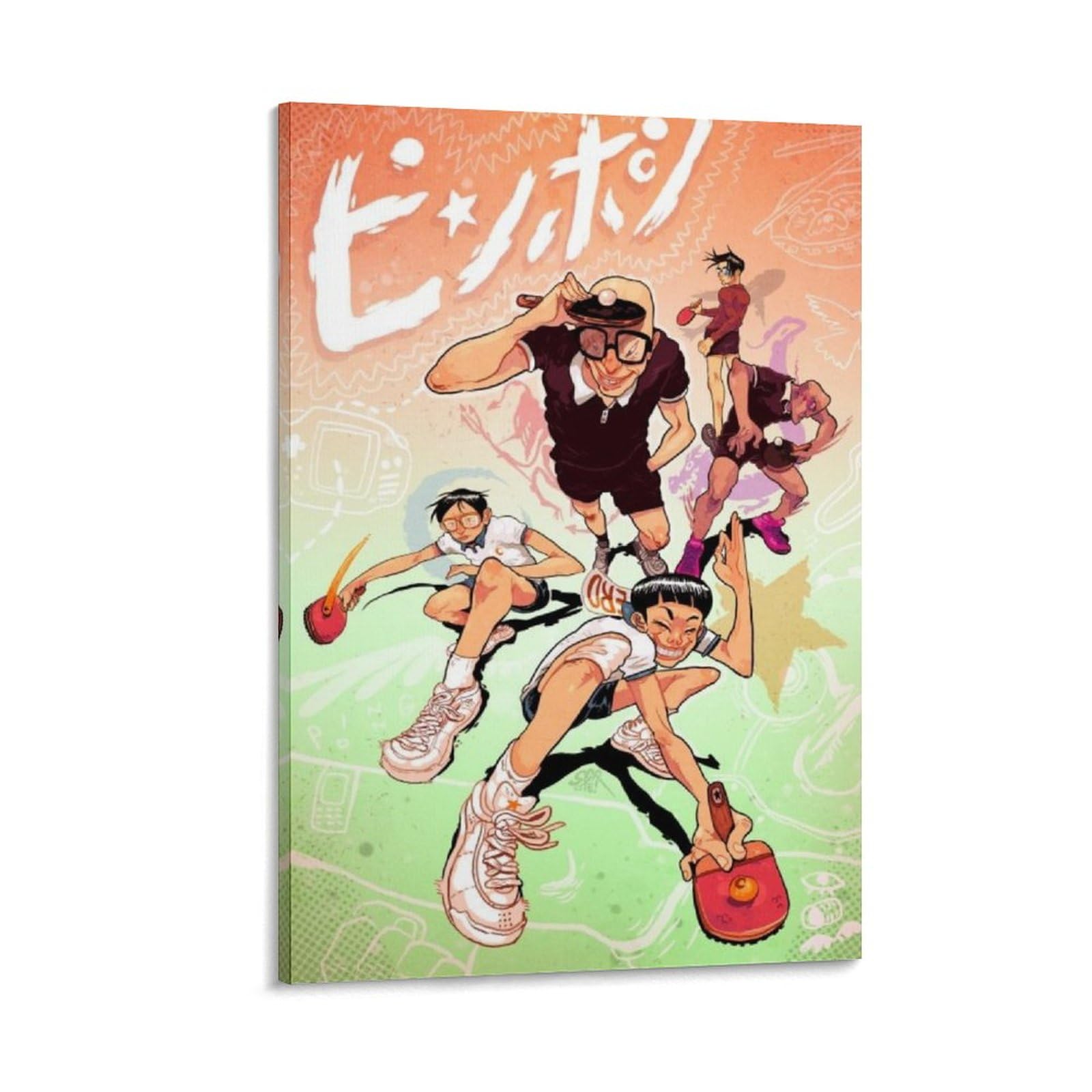 SHENGONG Ping Pong The Animation Anime Poster (12) Poster Decorative Painting Canvas Wall Art Living Room Posters Bedroom Painting 12x18inch(30x45cm)