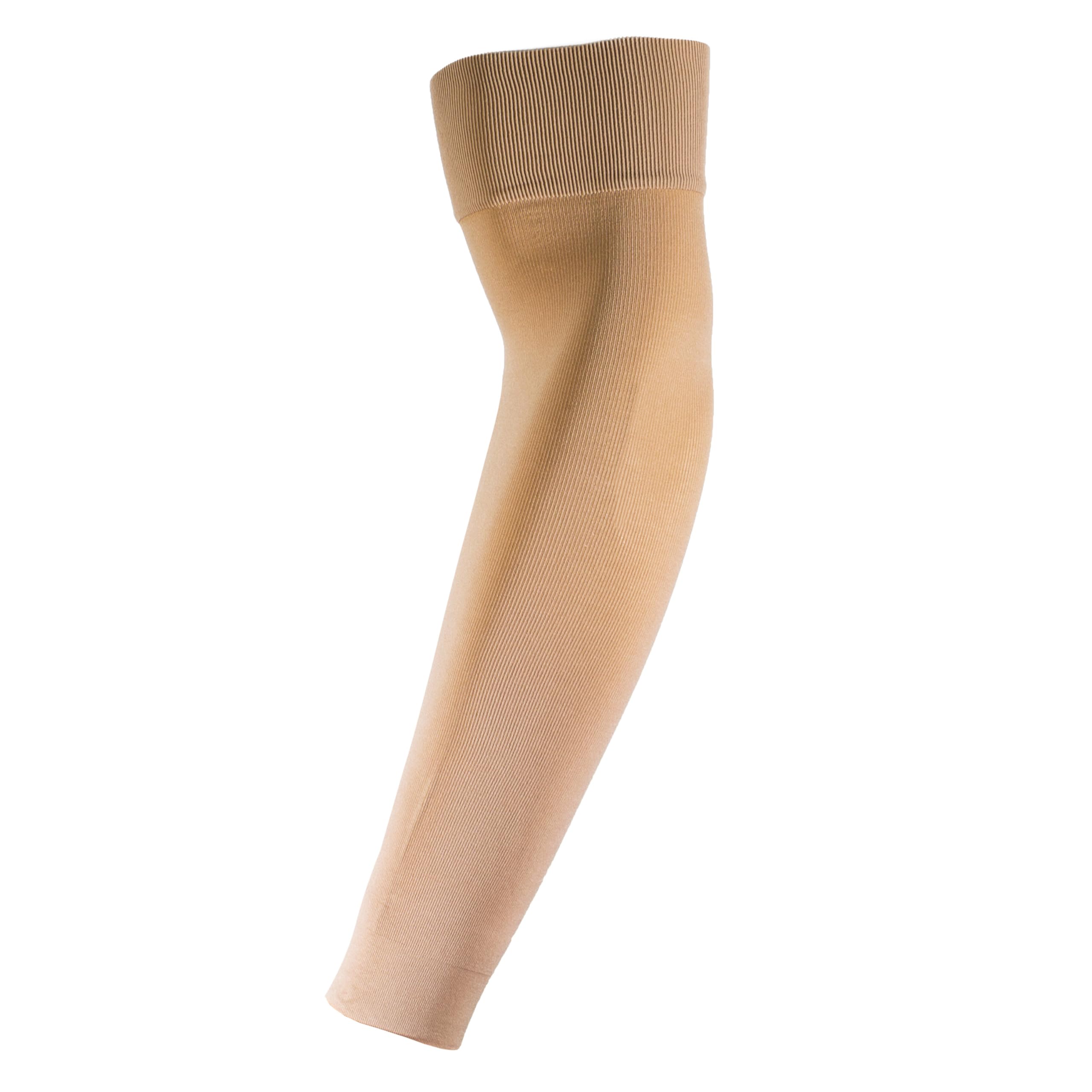 NuVein 15-20 mmHg Compression Lymphedema Arm Sleeve, Medical Support for Post Surgical Swelling Recovery, Beige, Small