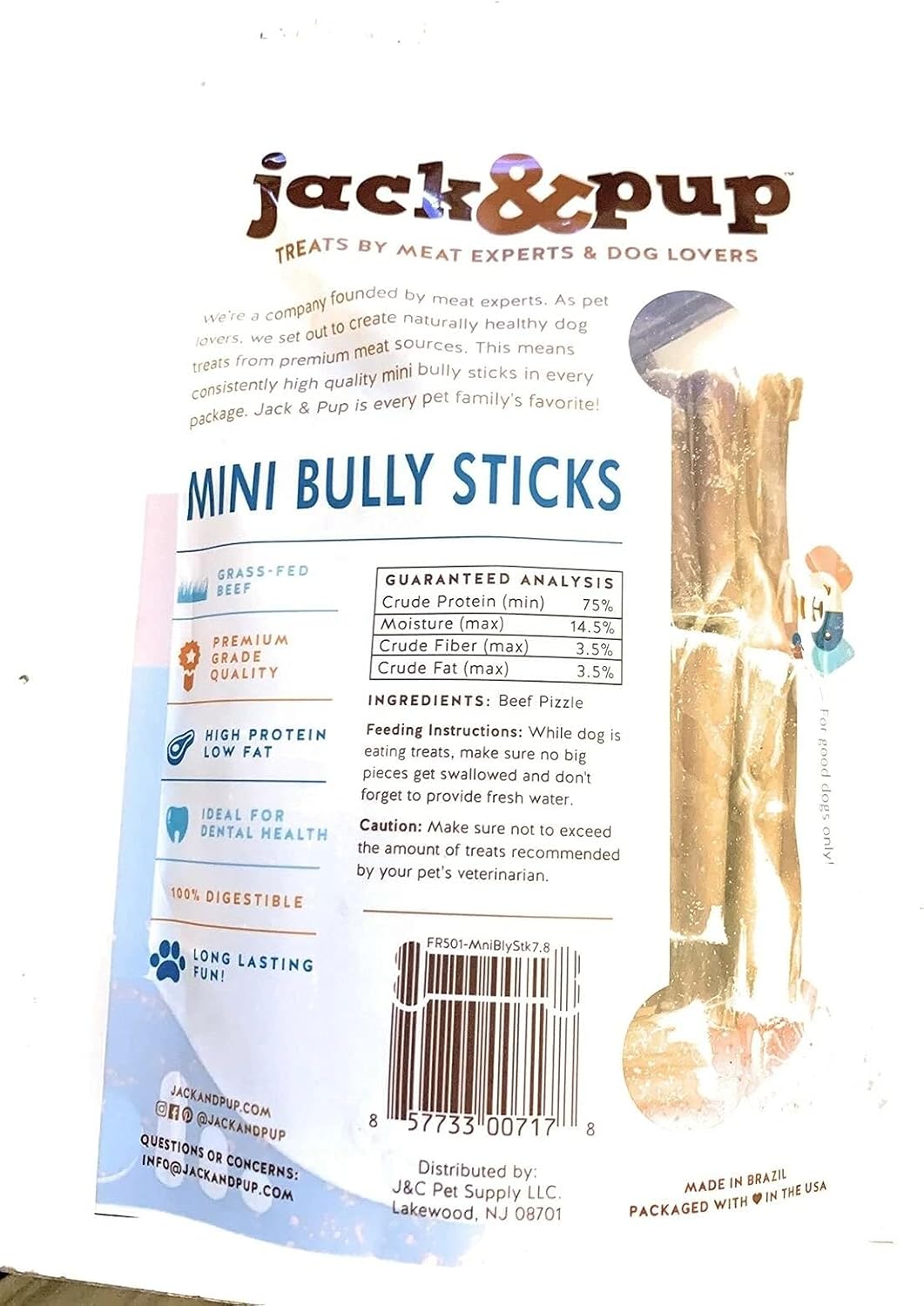jack & pup mini bully sticks