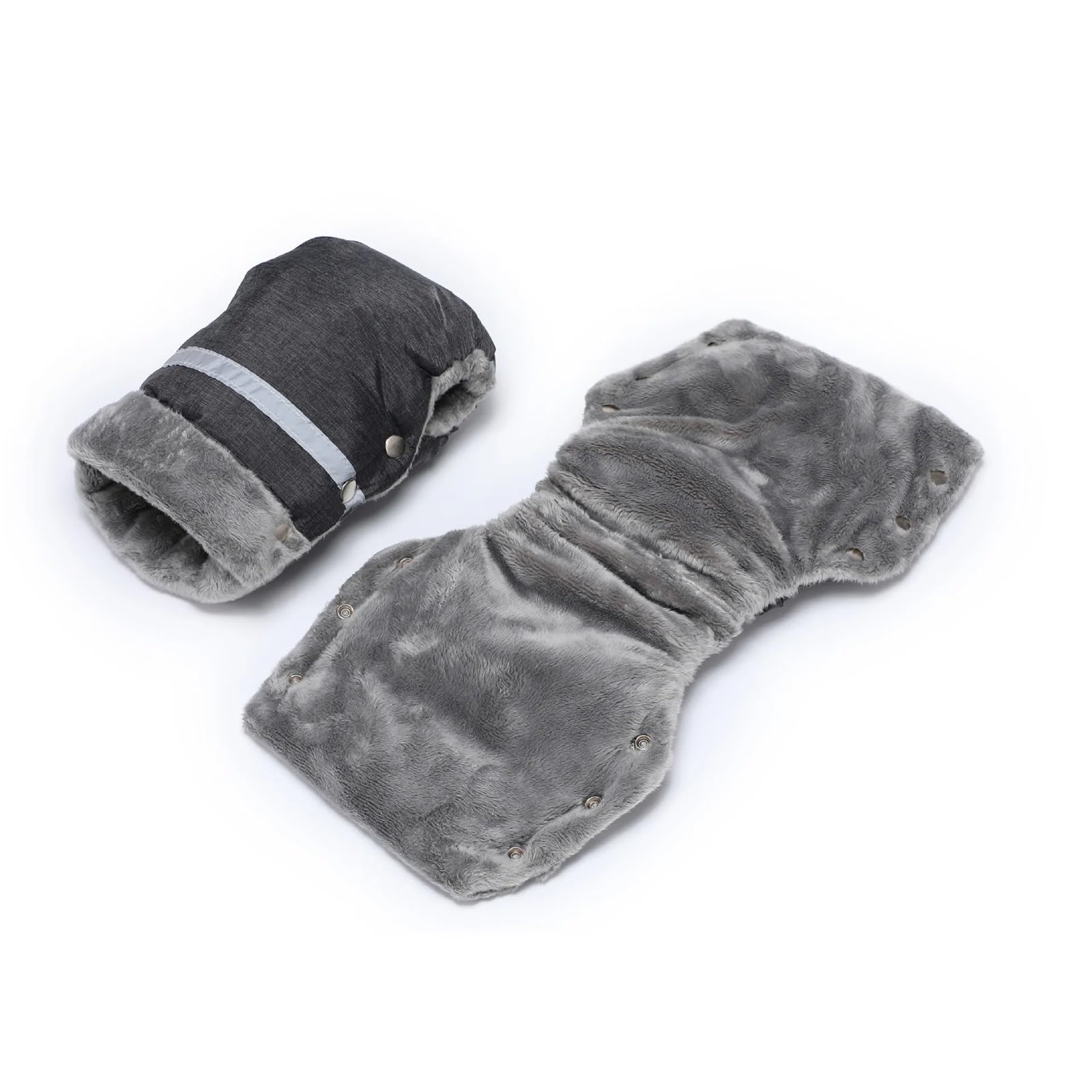 Guanti Passeggino Scaldamani for passeggino, guanti invernali spessi e caldi, resistenti all'acqua, universali(Gray)
