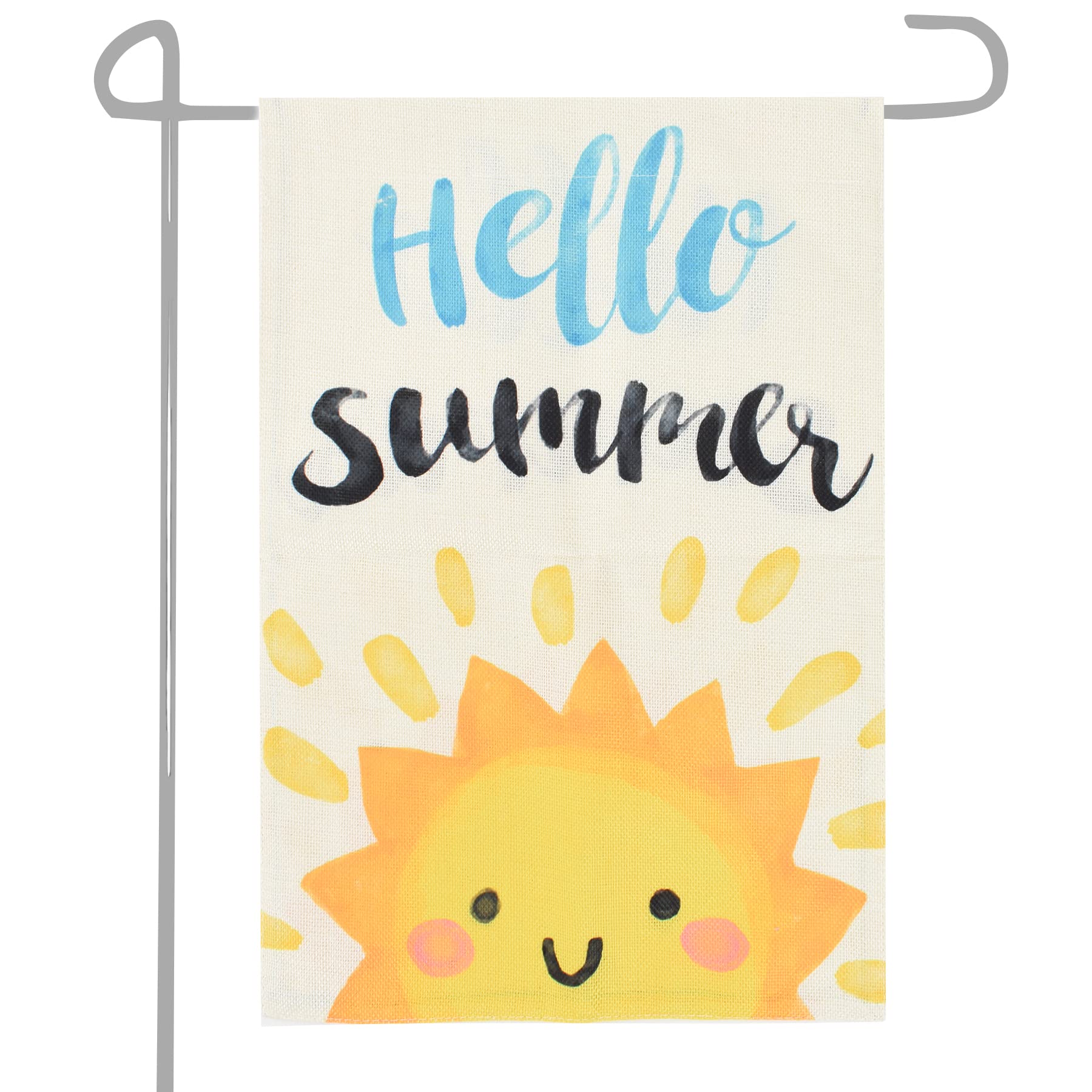 HAIOPS Hello Summer Garden Flag 18x12 Inch Double Sided Seasonal Flag Outside Decoration