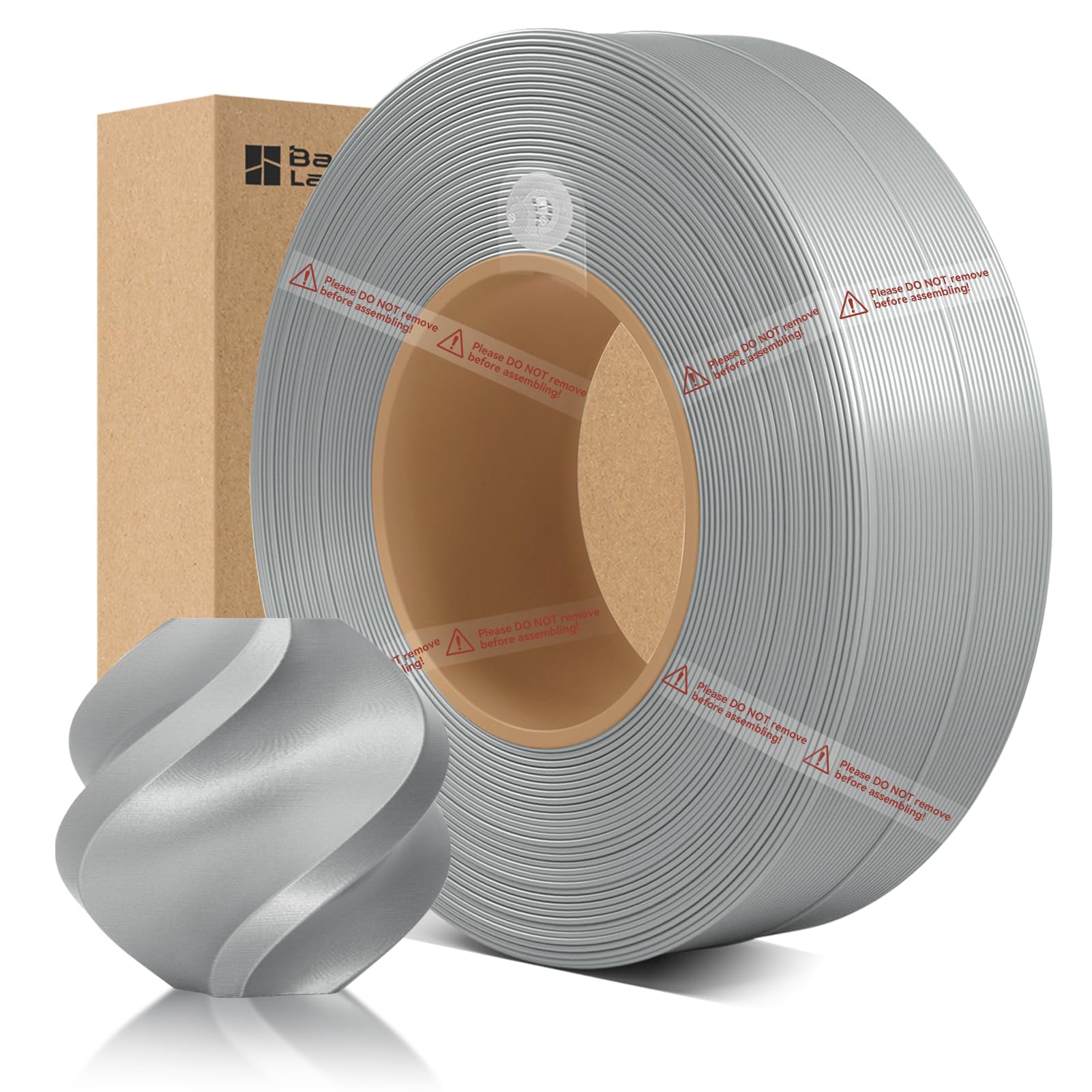 Photo 1 of ENOMAKER Bamboo PLA Basic 3D Printer Filament Refill Light Gray 10104