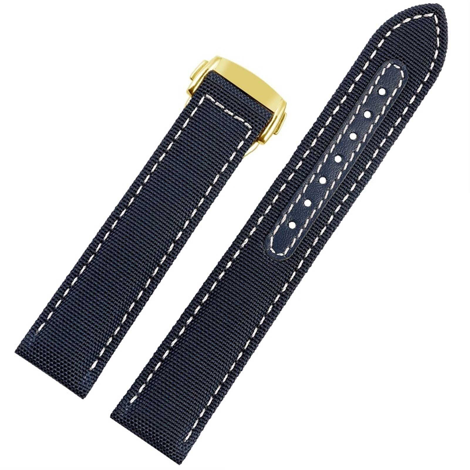 Per Omega 300 cinturino orologio in tela di nylon intrecciata in pelle tessuto, cinturini per orologi 19mm 20mm 21mm 2mm