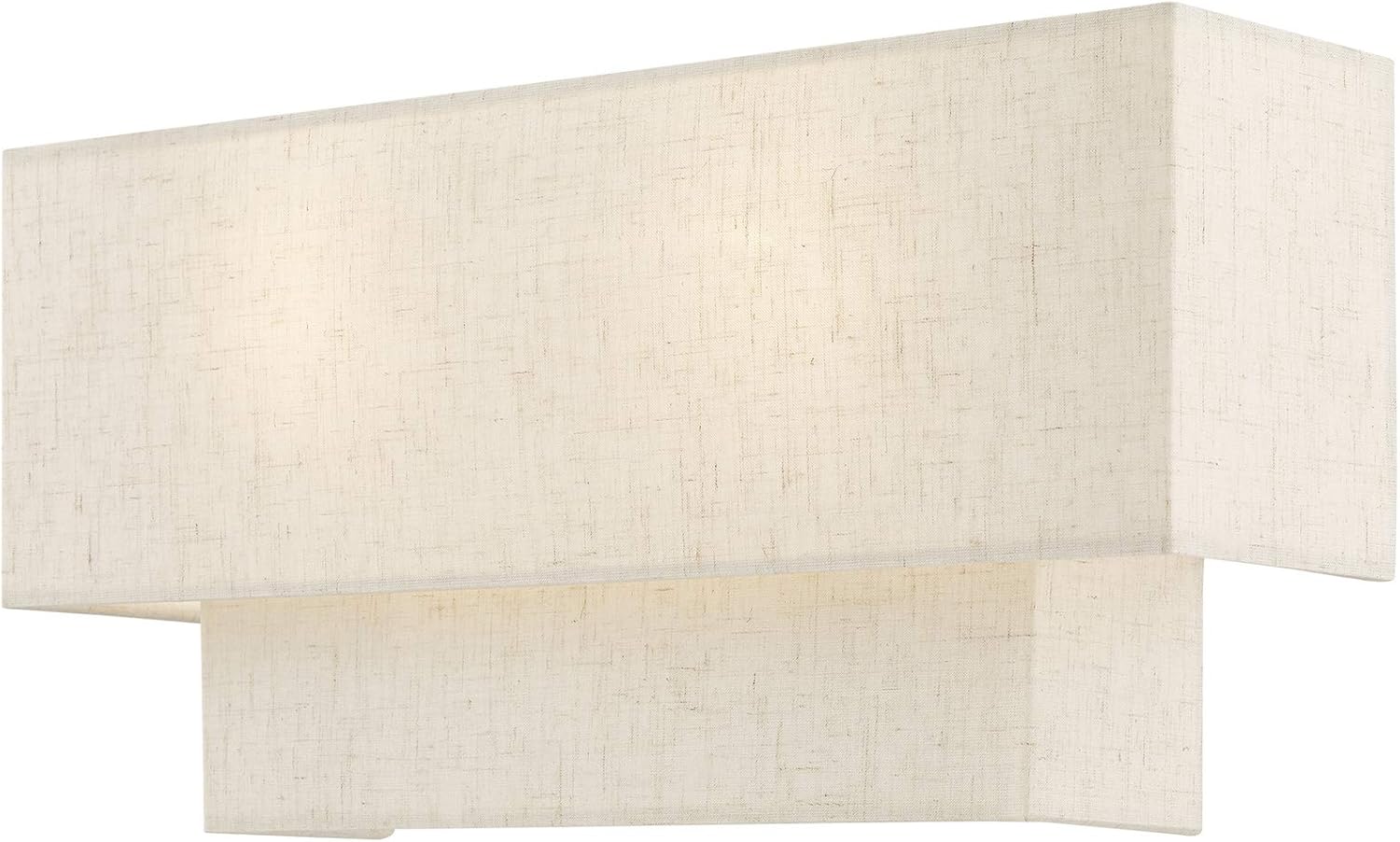English Bronze Dimmable 2-Light Sconce with Fabric Shade