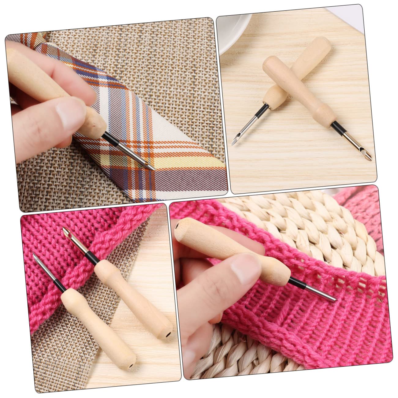 NUOBESTY 15 Pièces Épinglette à broderie fournitures d'aiguilles à poinçonner aiguilles de bricolage aiguille de poinçon Aiguilles à coudre aiguille à broder kit d'aiguilles à poinçonner
