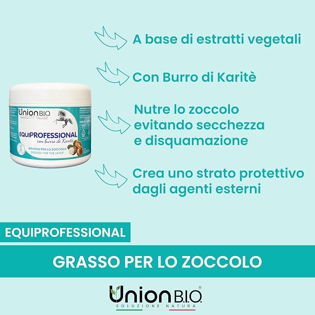 Foto 4 de 8 de Union Bio® Equiprofessional - Grasa para pezuñas de Caballo, 500 g, auténtica Manteca de karité, equitación…