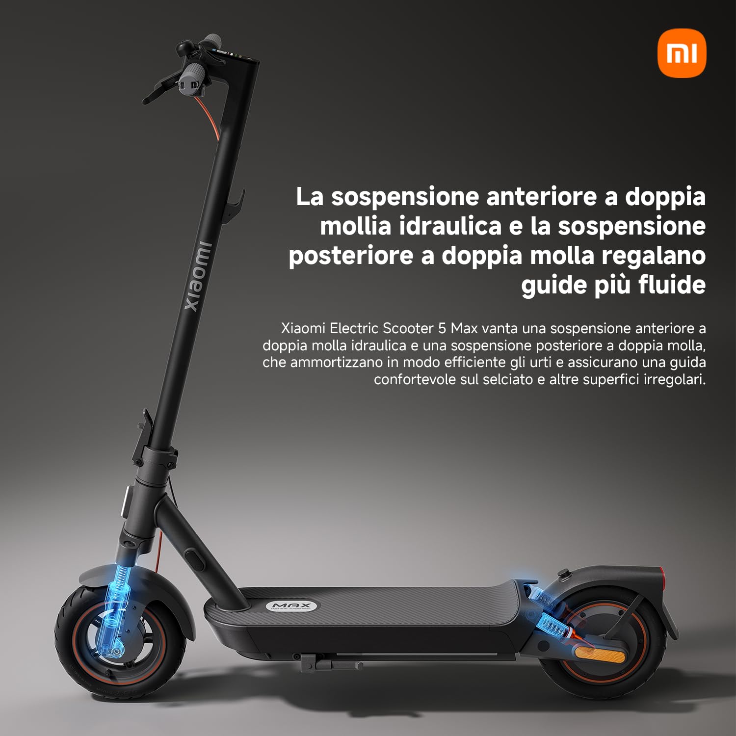 Xiaomi Electric Scooter 5 Max Silnik 400W, Plynna Jazda, Idealna do Miasta i Lekkiego Terenu