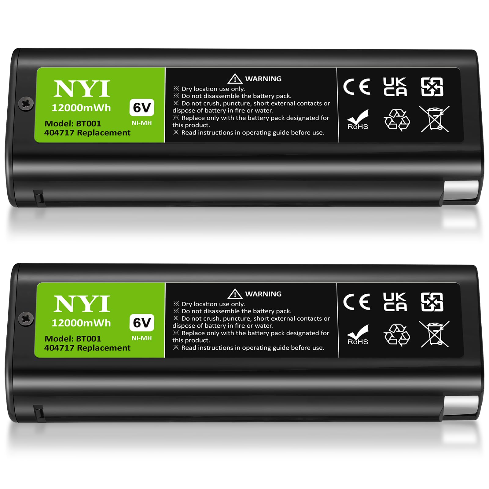 NYI 12000mWh 6V Battery Compatible with Paslode 404717 B20544E BCPAS-404717 404400 900400 900420 900600 901000 902000 B20720 CF-325 IM200 F18 IM250