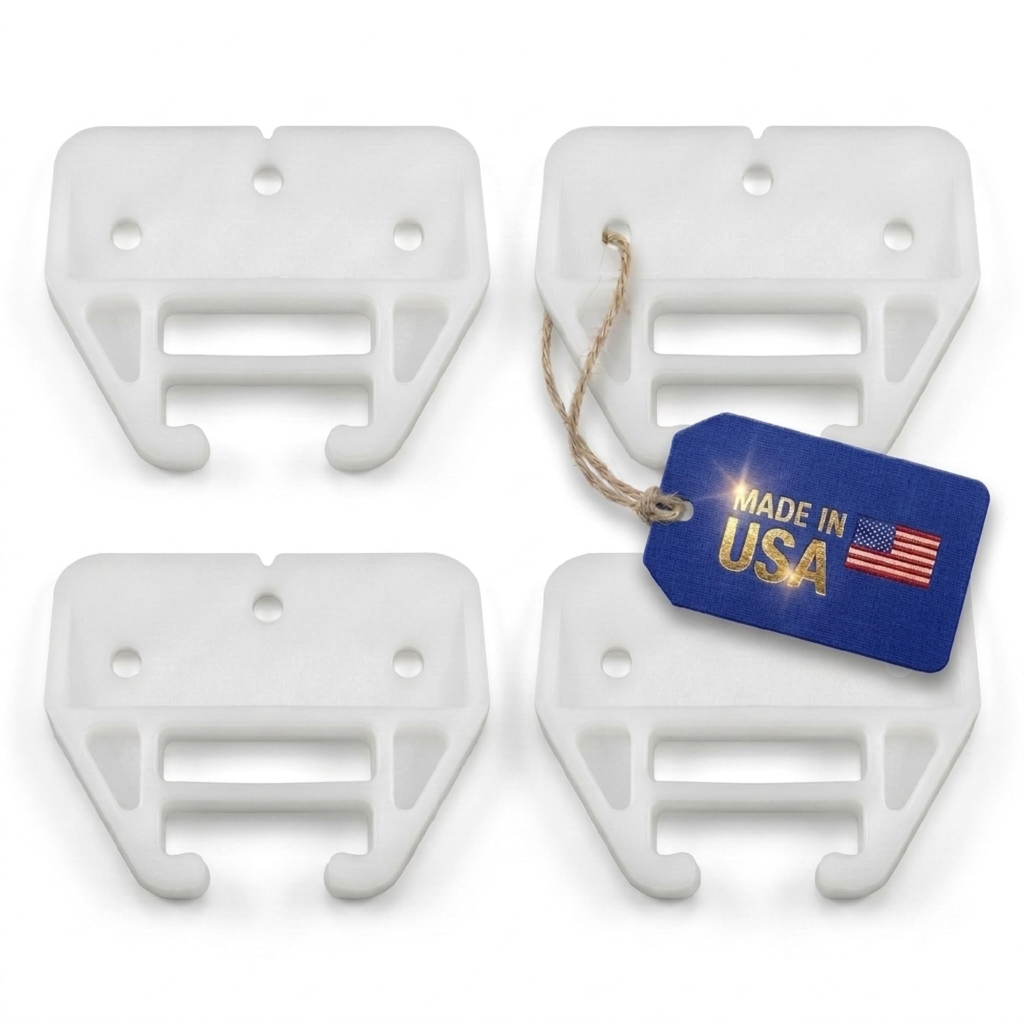 Rear Drawer Slide Guides for 1/4" Rail T-Shape Center-Mount Wood Track