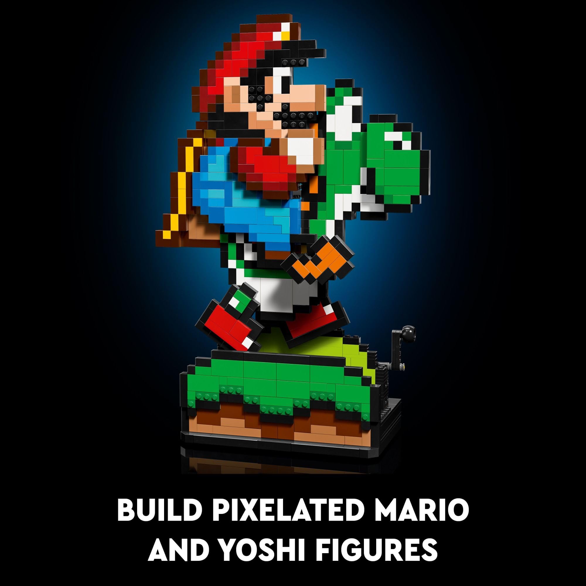 LEGO Super Mario World: Mario & Yoshi Nintendo Gift for Adult Fans, Mario Collectible Playset, Pixelated Nintendo Figures, Playful Display Model, Fun Room Decor, 71438 - Image 3