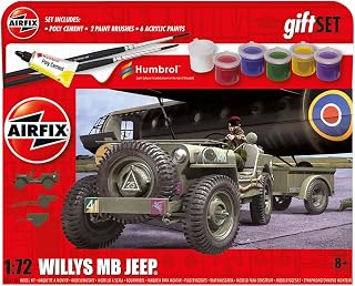 AirFix 1:72 Scale Gift Set - Willys MB Jeep, Green
