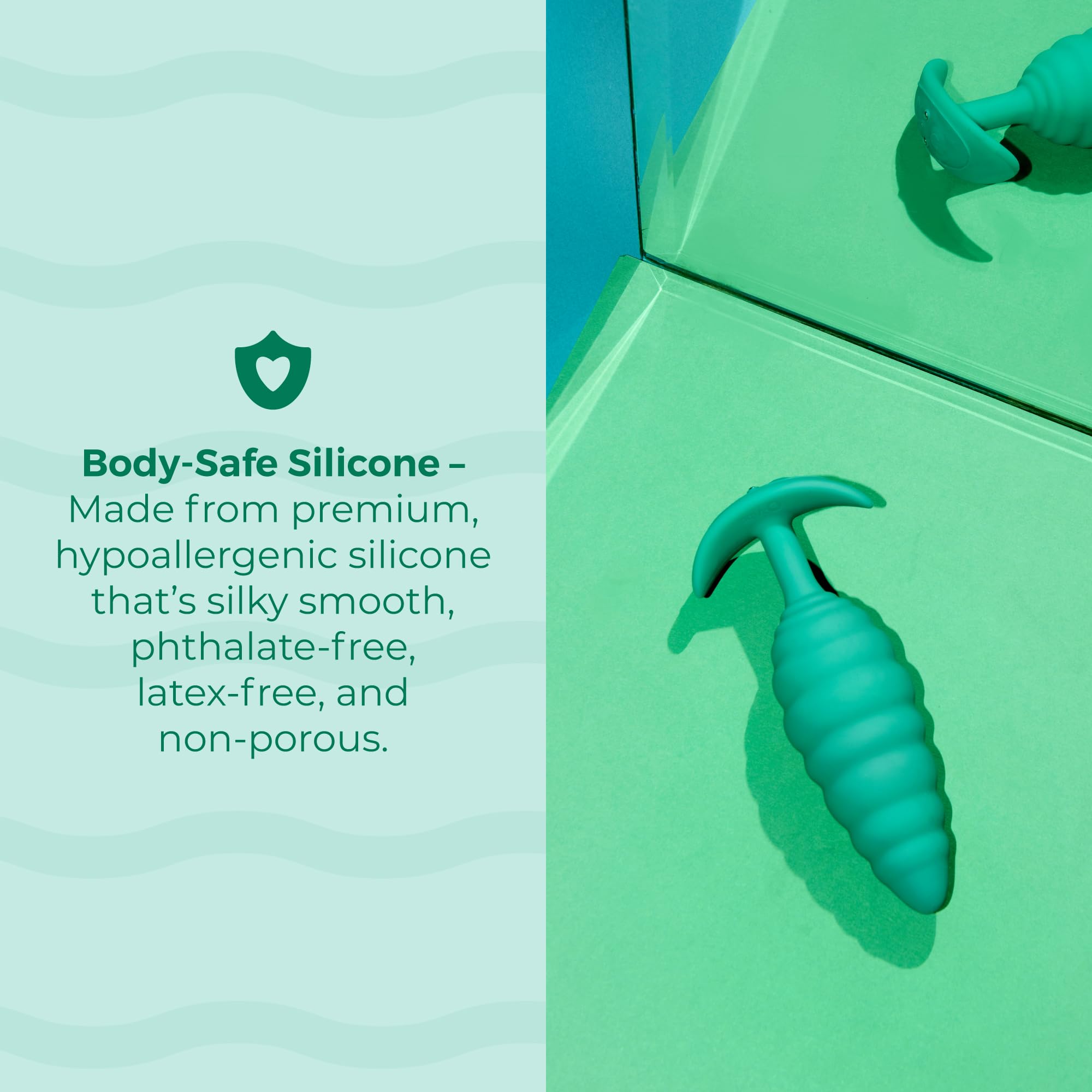 B-Vibe TextureTwist Spina anale Green Taglia unica