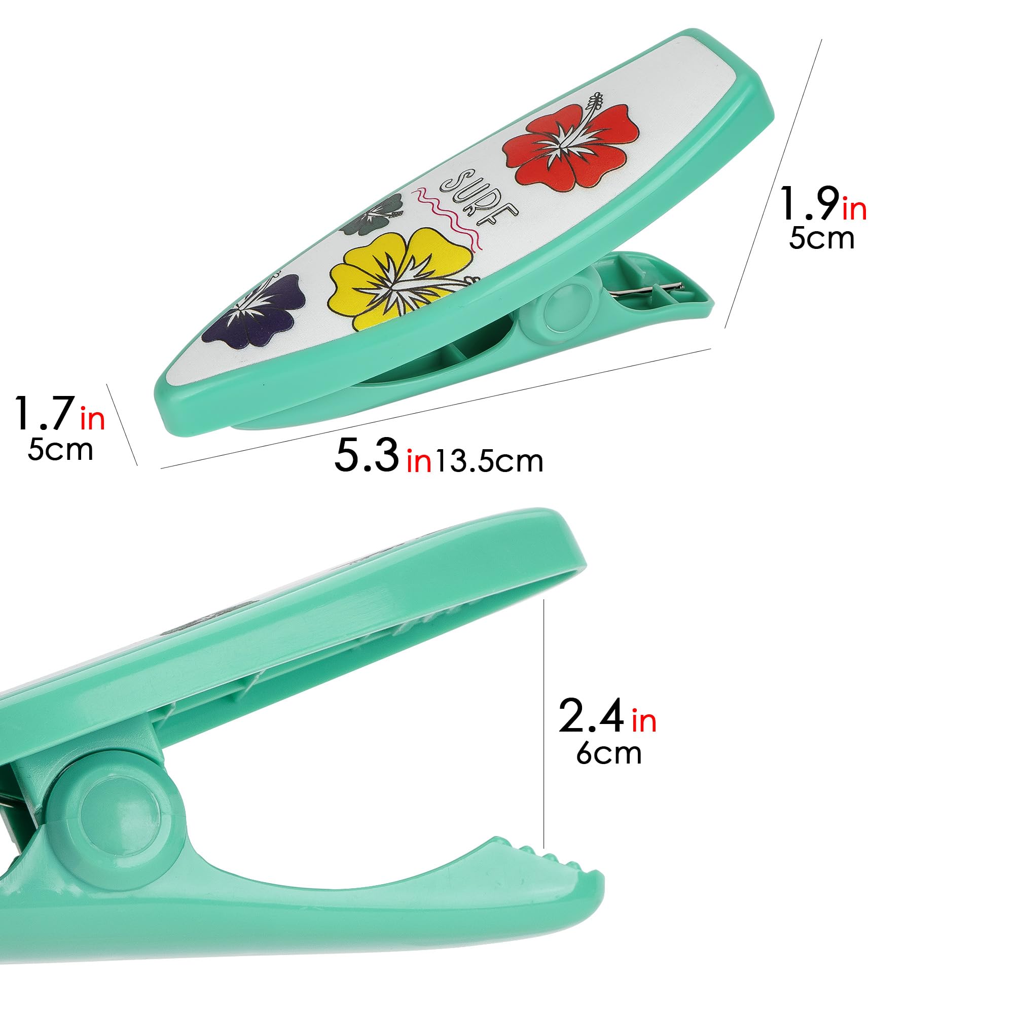 Strandtuch-Clips Im Surfbrett-Design – 2 Stück, Robust, Verhindert Wegfliegen Des Handtuchs