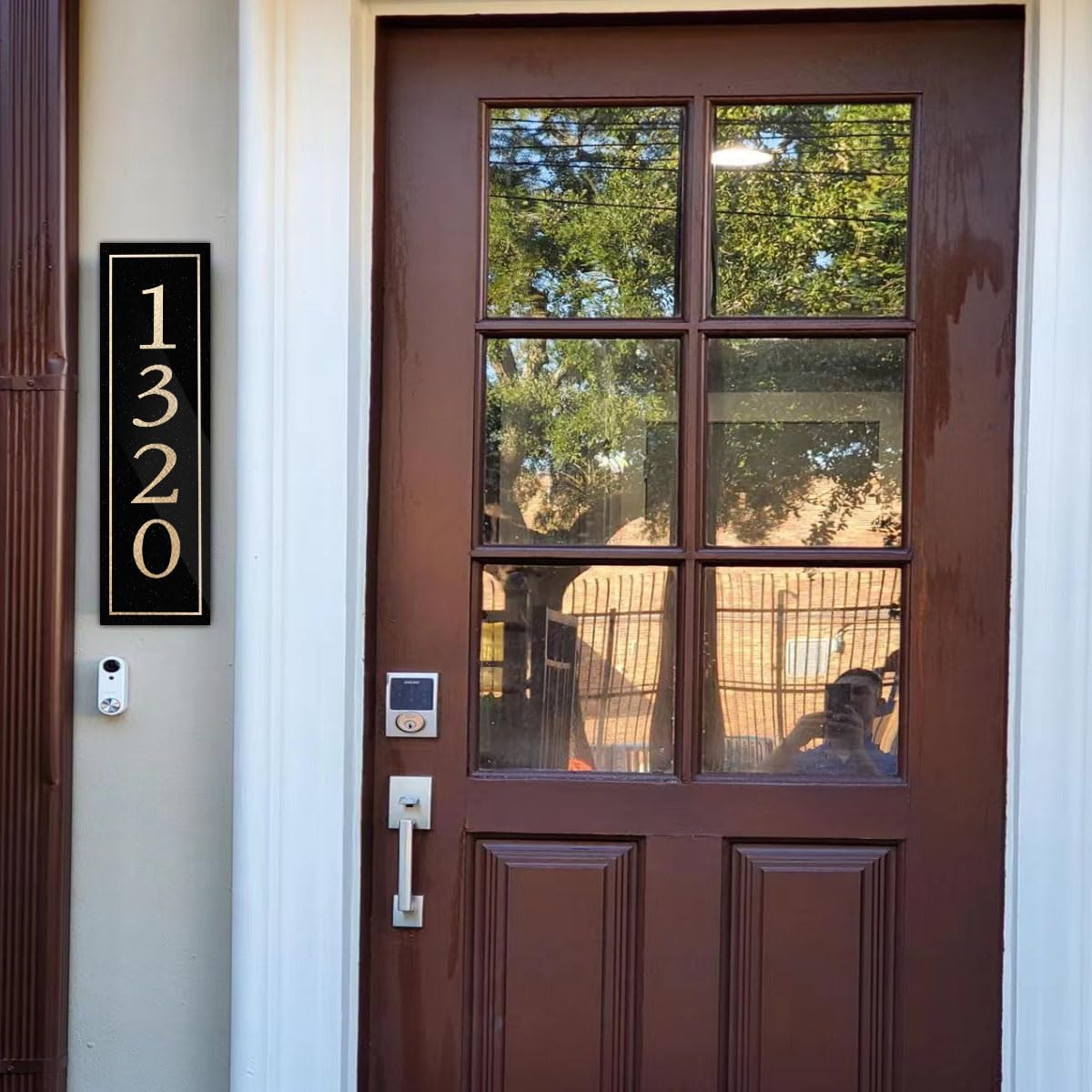 Vertical or Horizontal House Number,Stone Address Plaque With Engraved Numbers.Personalized Address Plate Outside Sign,Mailbox Numbers,Customized Sign for Home.
