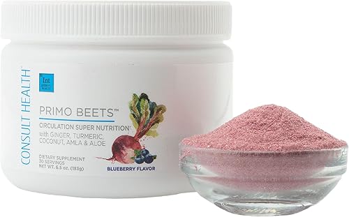 Miniatura 8 de Consult Health Primo Beets - Mezcla de bebida en polvo de raíz de remolacha con electrolitos, nitratos para apoyar la circulación, impulso de
