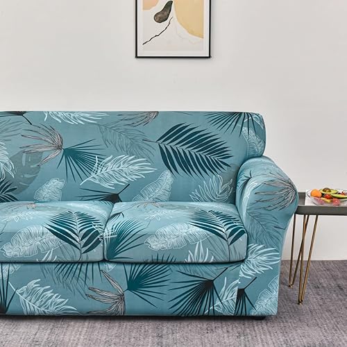 Miniatura 4 de HOTNIU Fundas elásticas para sofá de 3 piezas (1 funda de sofá + 2 fundas de cojín), fundas antideslizantes para asiento de sofá, protector de