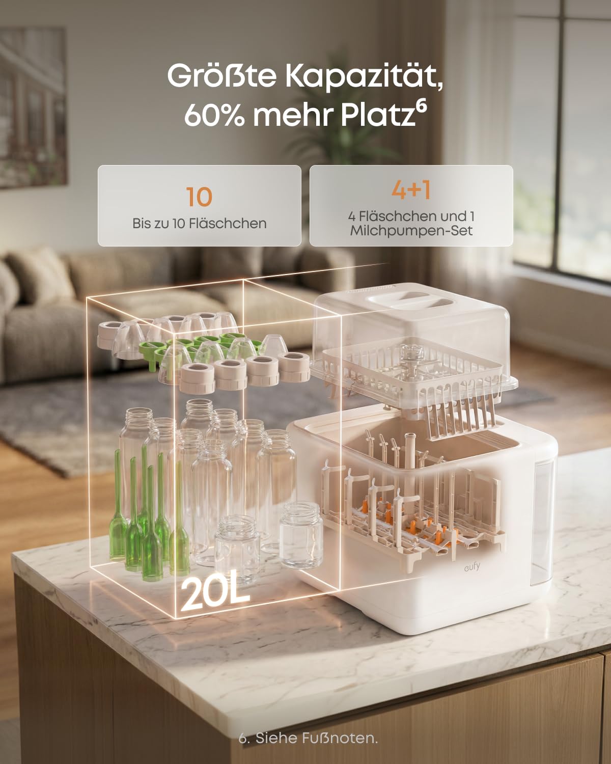 eufy S1 Pro Babyflaschenreiniger, Spülmaschine Baby, TÜV SÜD-zertifiziert & 6-Monats-Wartungsset