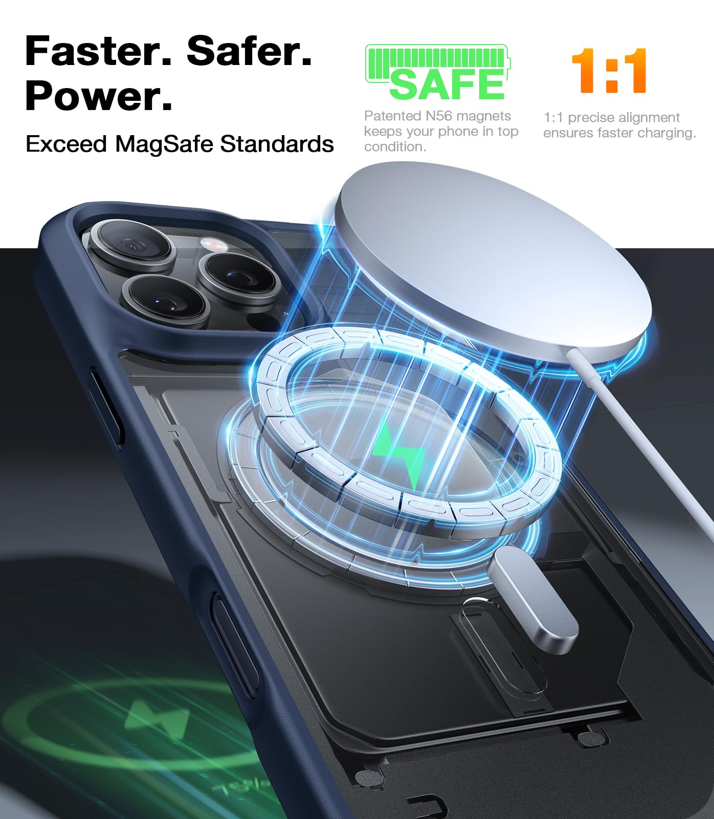 Amazon.com: TORRAS Magnetic Shockproof for iPhone 16 Pro Max Case