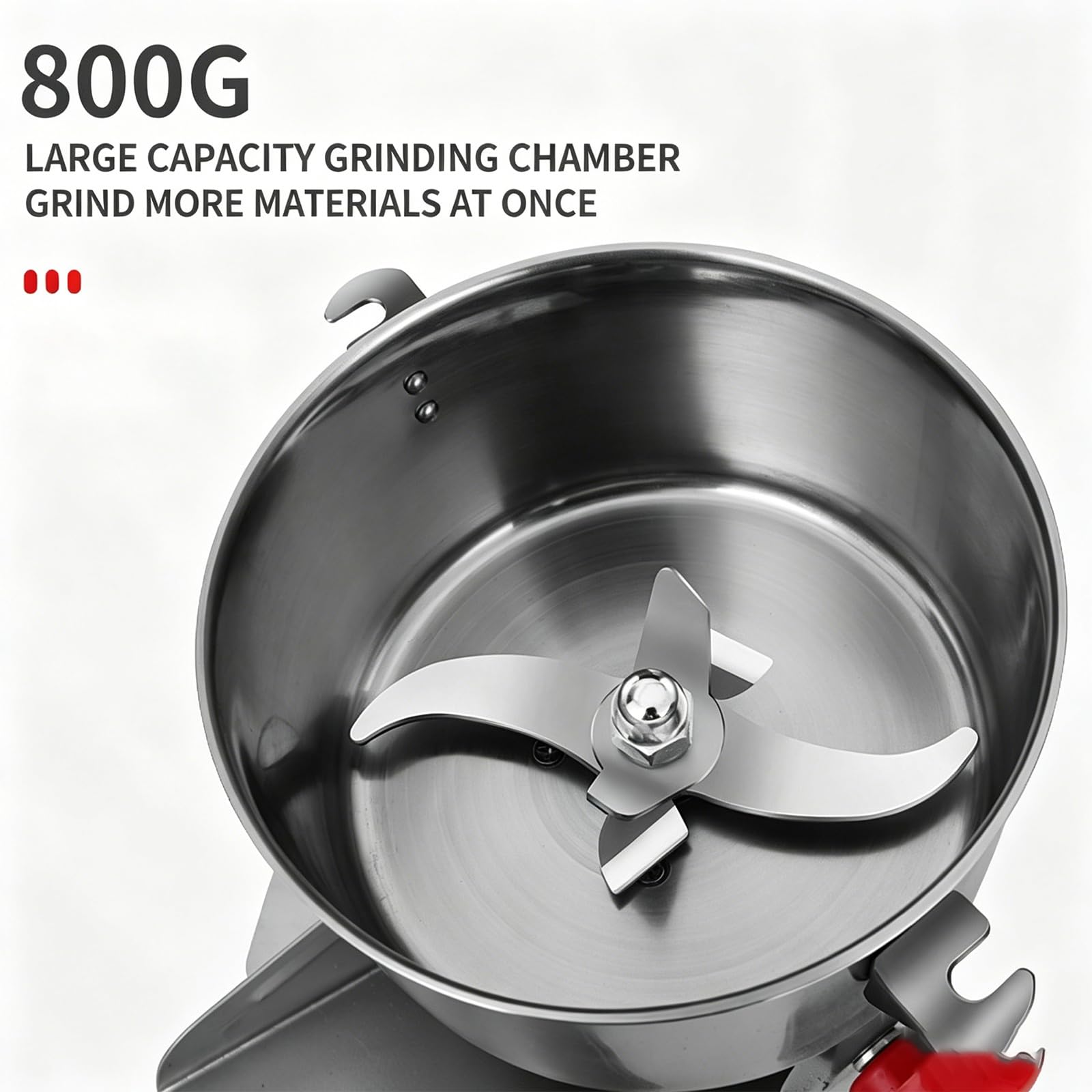 Komercyjny Młynek Do Przypraw, Młynek Do Przypraw O Dużej Prędkości, Młynek Do Proszku O Mocy 3600 W, 32000 Obr./min, Do Suchych Zbóż I Ziół, Ulepszona Konstrukcja Z Sześcioma Ostrzami, Pojemność
